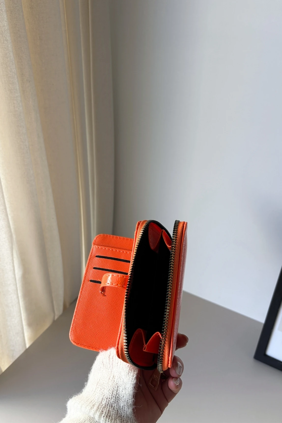 Jill Vintage Model Parlak Suni Deri Cüzdan