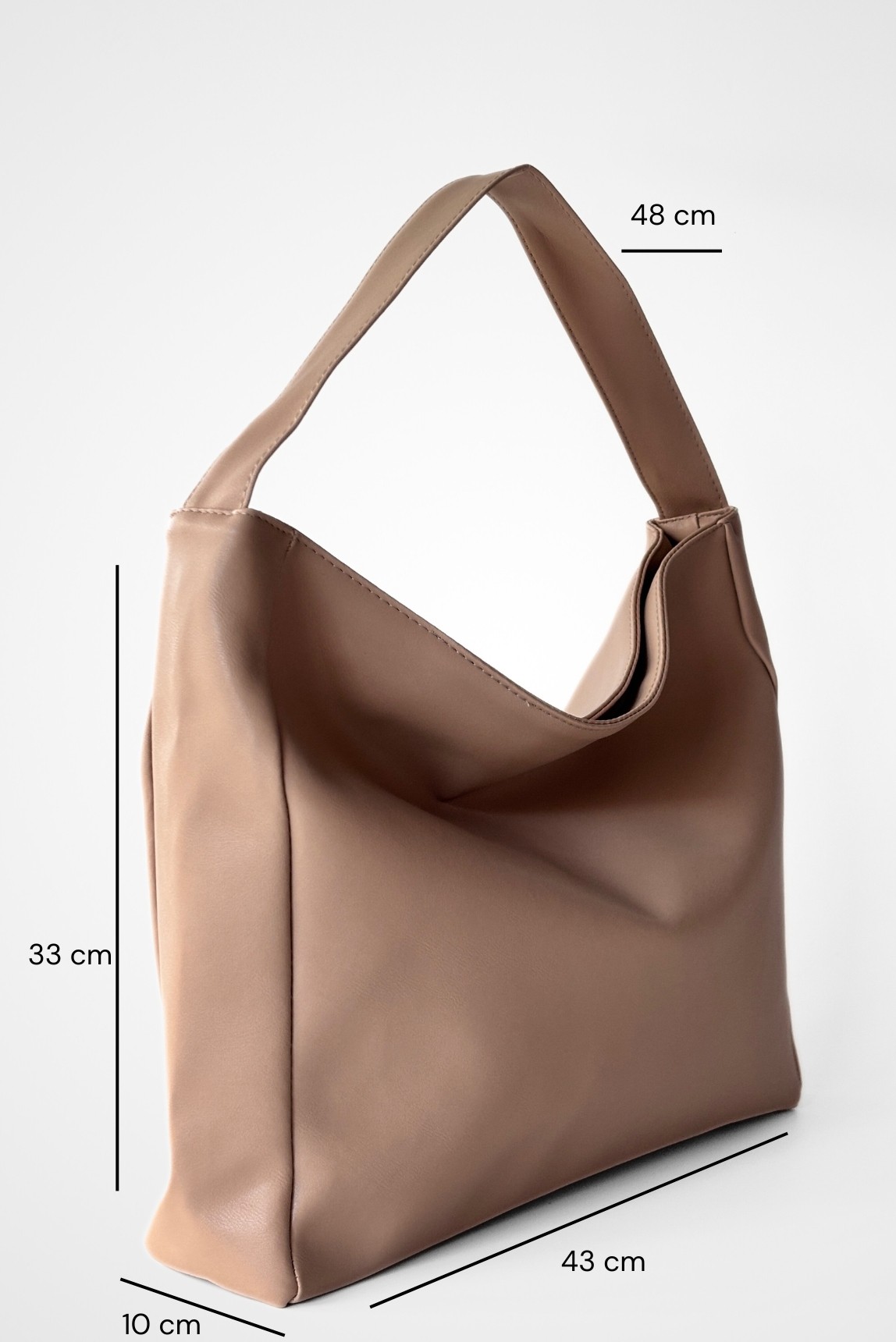 Creme Salaş Görünümlü Shopper Çanta