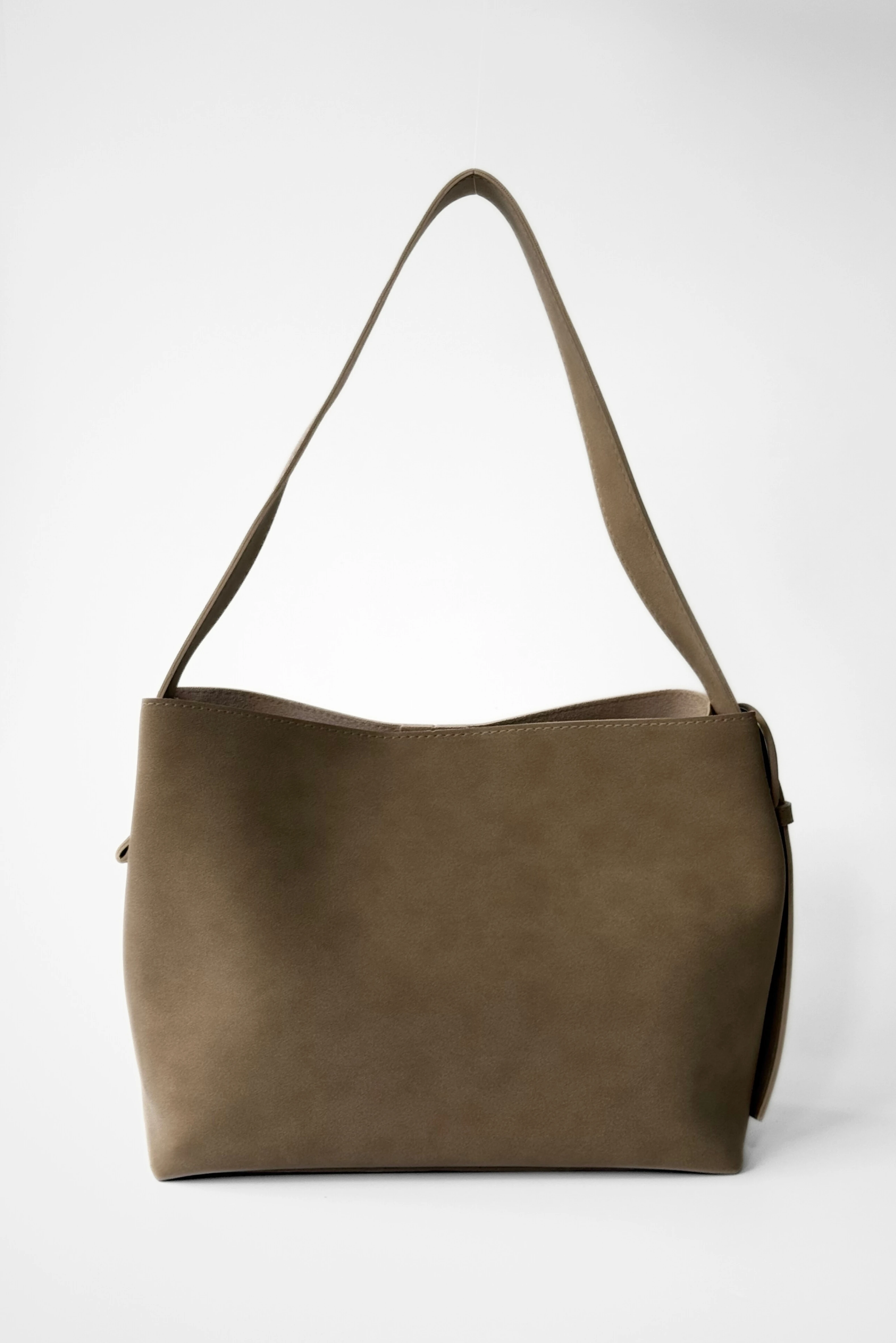 Tera Süet Kemer Detaylı Ayarlanabilir Askılı Shopper Çanta