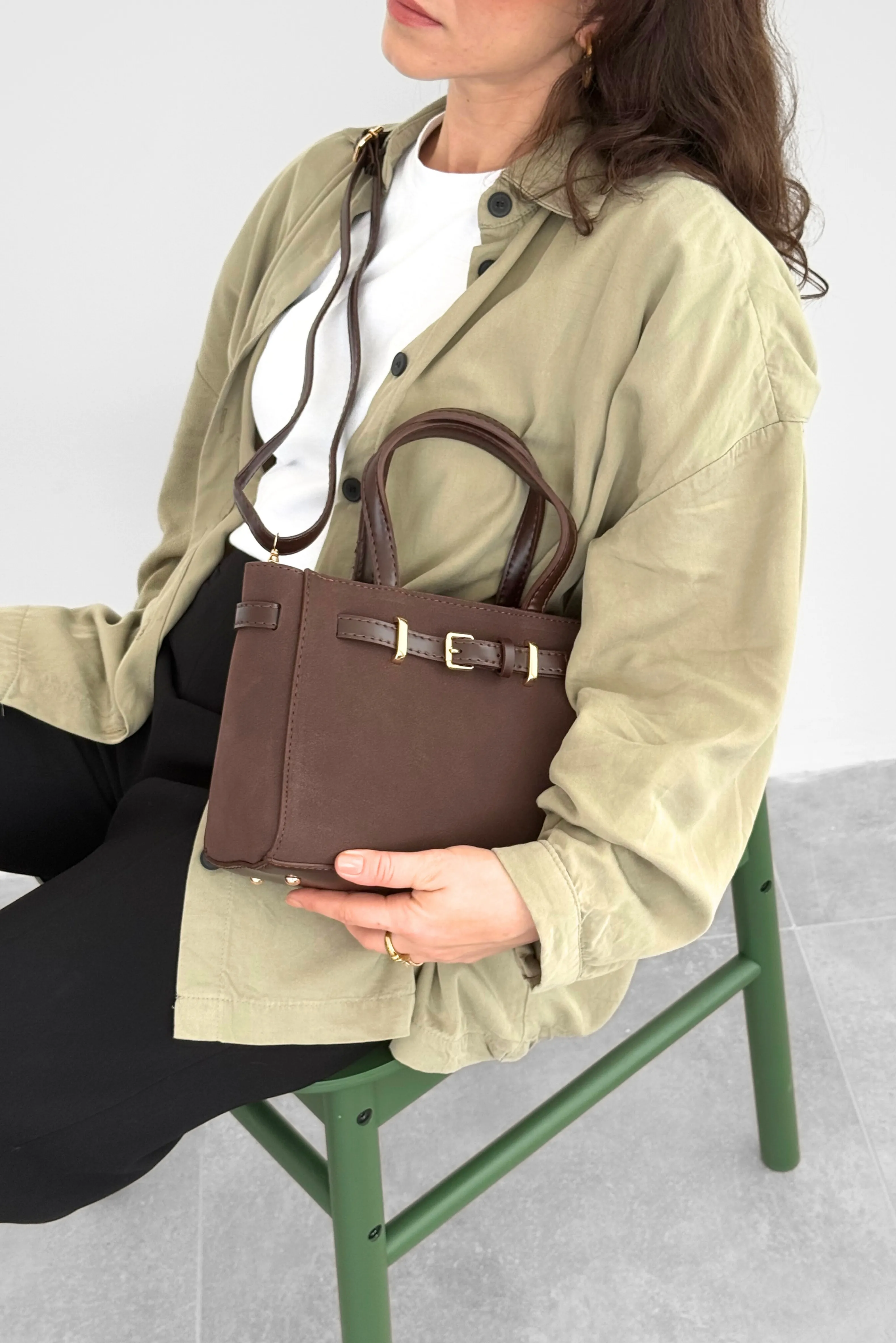 Mira Süet Çapraz Kullanımlı El ve Omuz Çantası