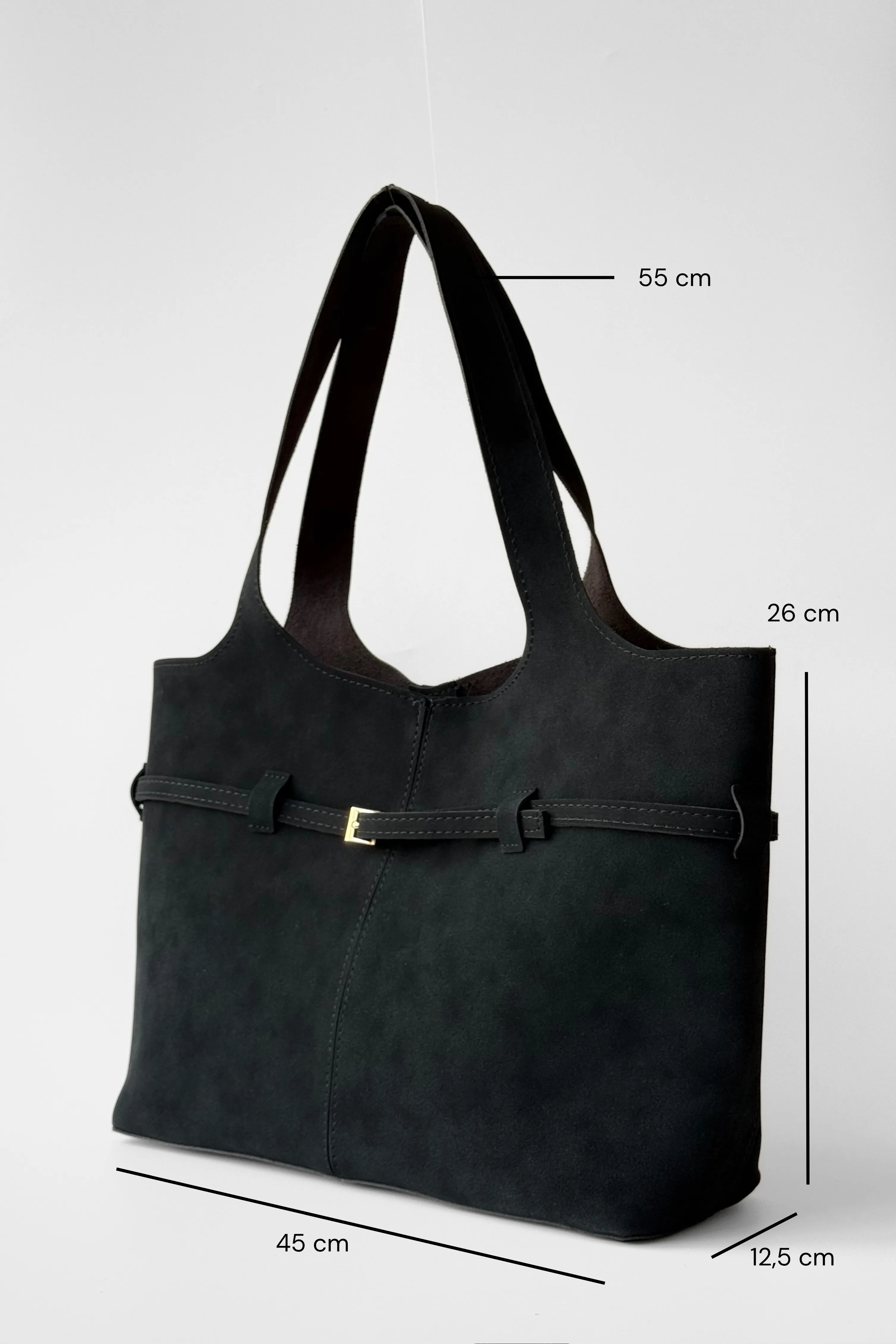 Süet Moka Yavrulu Omuz Çantası 