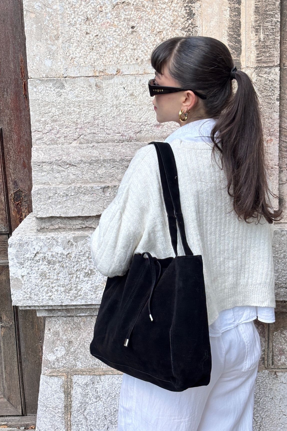 Sophia Süet Shopper Çanta