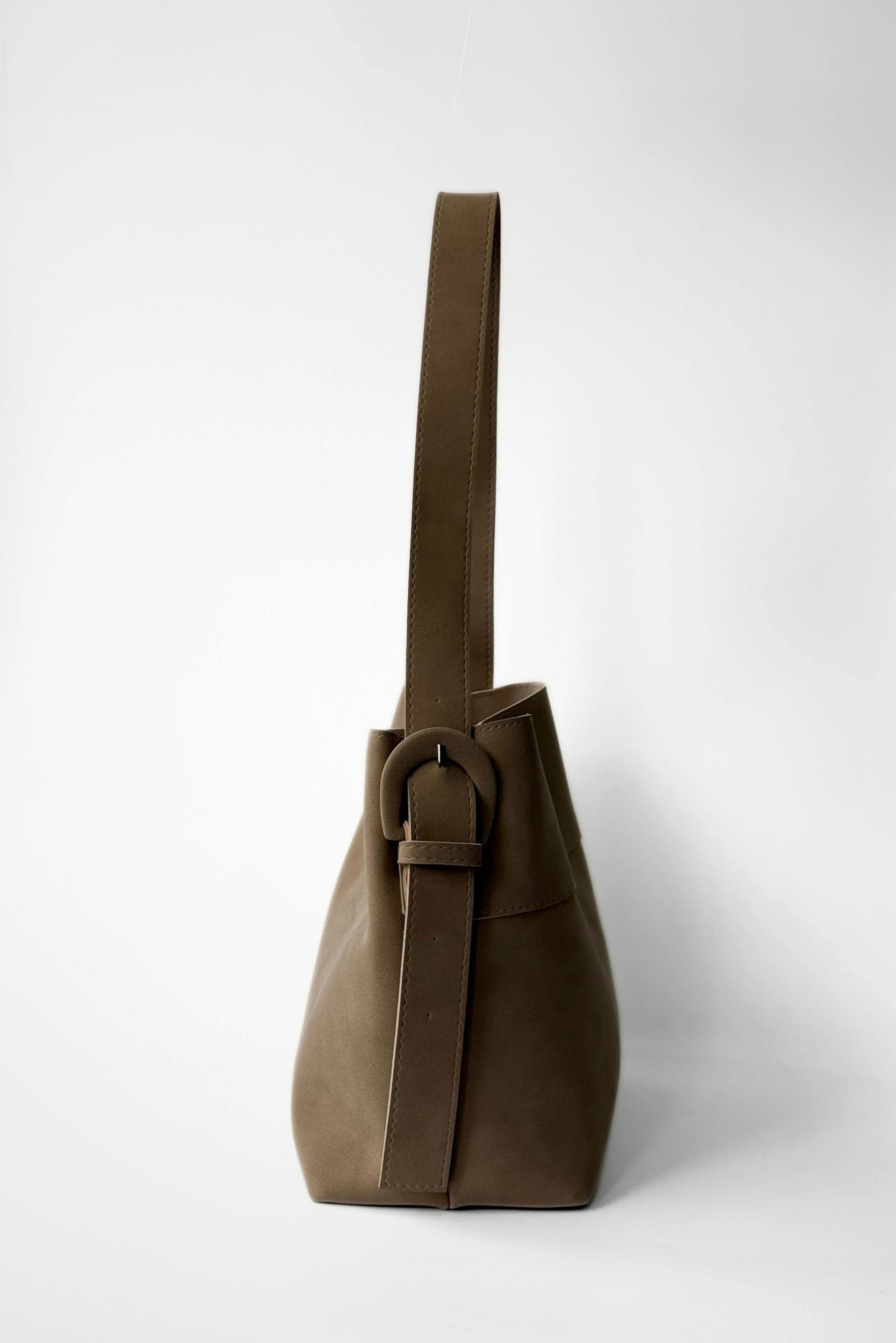 Tera Süet Kemer Detaylı Ayarlanabilir Askılı Shopper Çanta