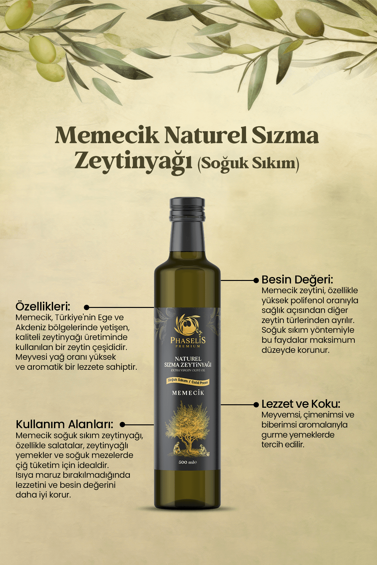 Premium Memecik Cold Pressed Olive Oil