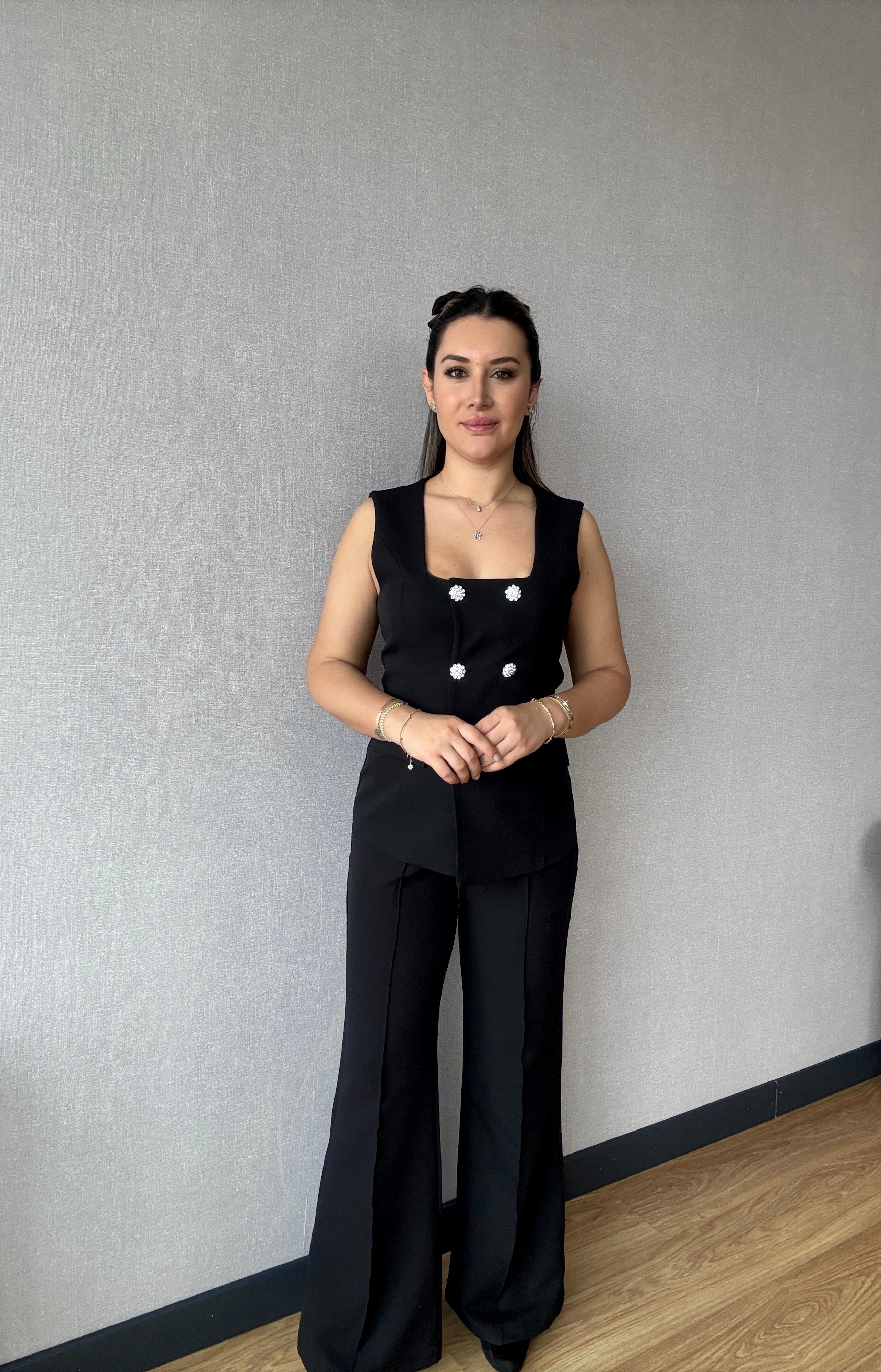 Beli Lastikli Detroit Pantolon - Siyah