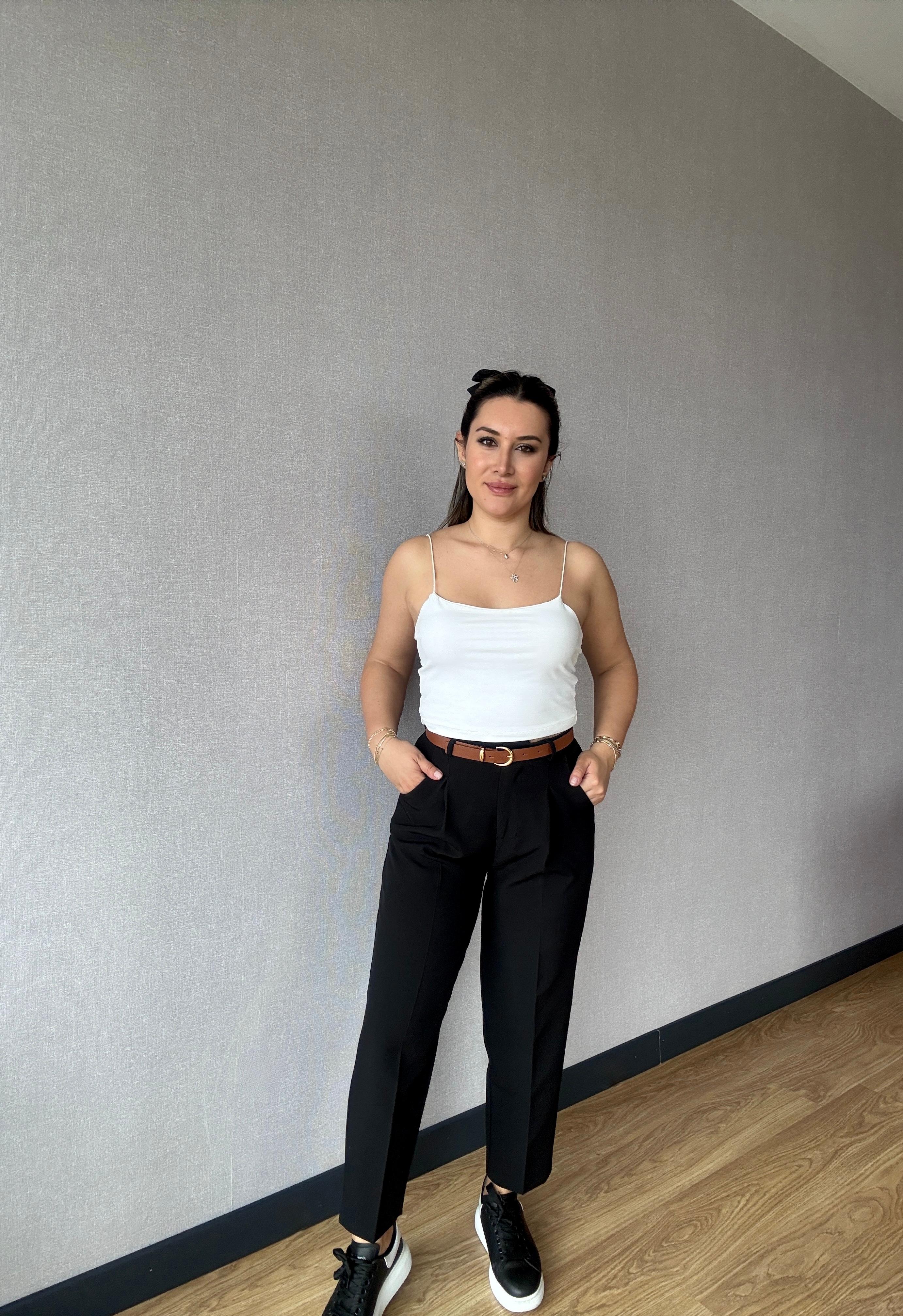 Kemerli Havuç Pantolon