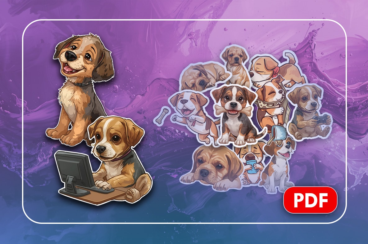 Dijital Köpek Stickerı