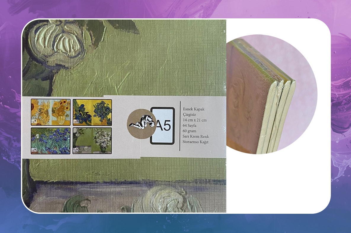 Flowers Series - A5 / Van Gogh Dörtlü Defter Seti