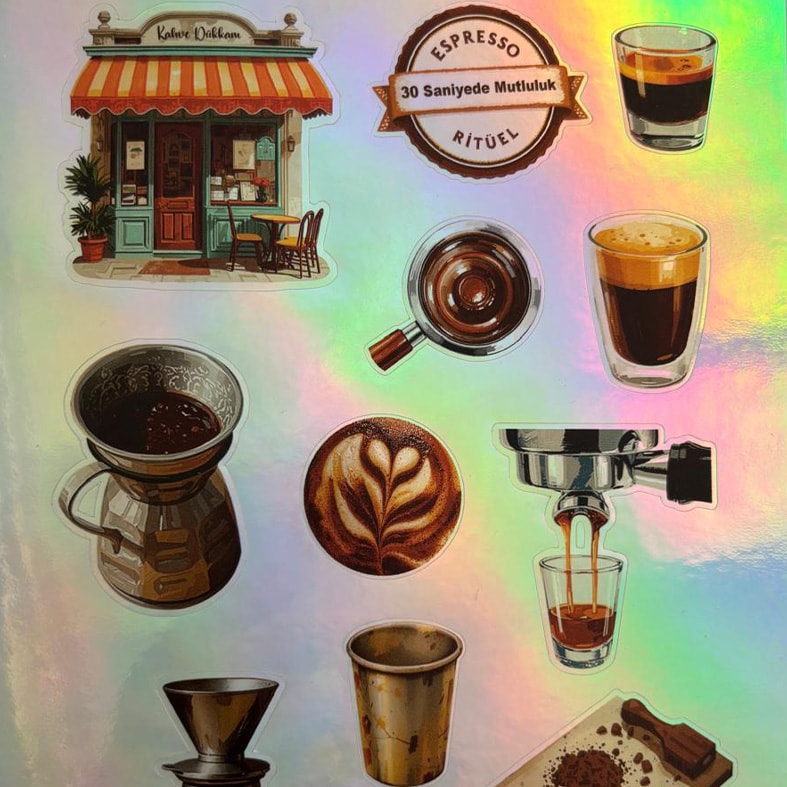 Espresso Holografik Sticker