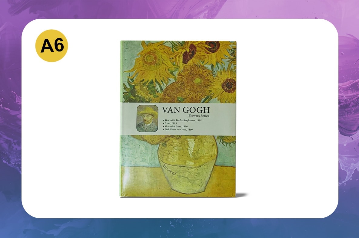 Flowers Series - A6 / Van Gogh Dörtlü Defter Seti