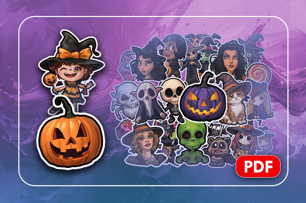 Dijital Halloween Sticker