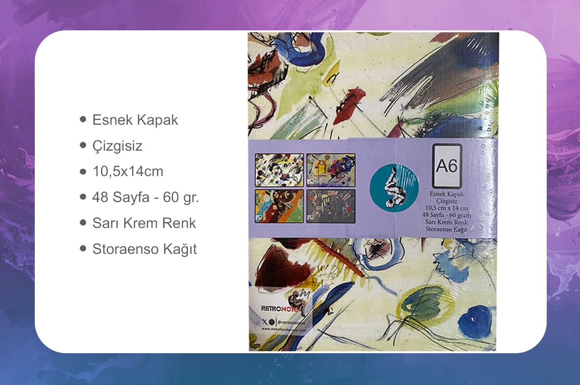 Great Synthesis Series - A6 / Wassily Kandinsky Dörtlü Defter Seti