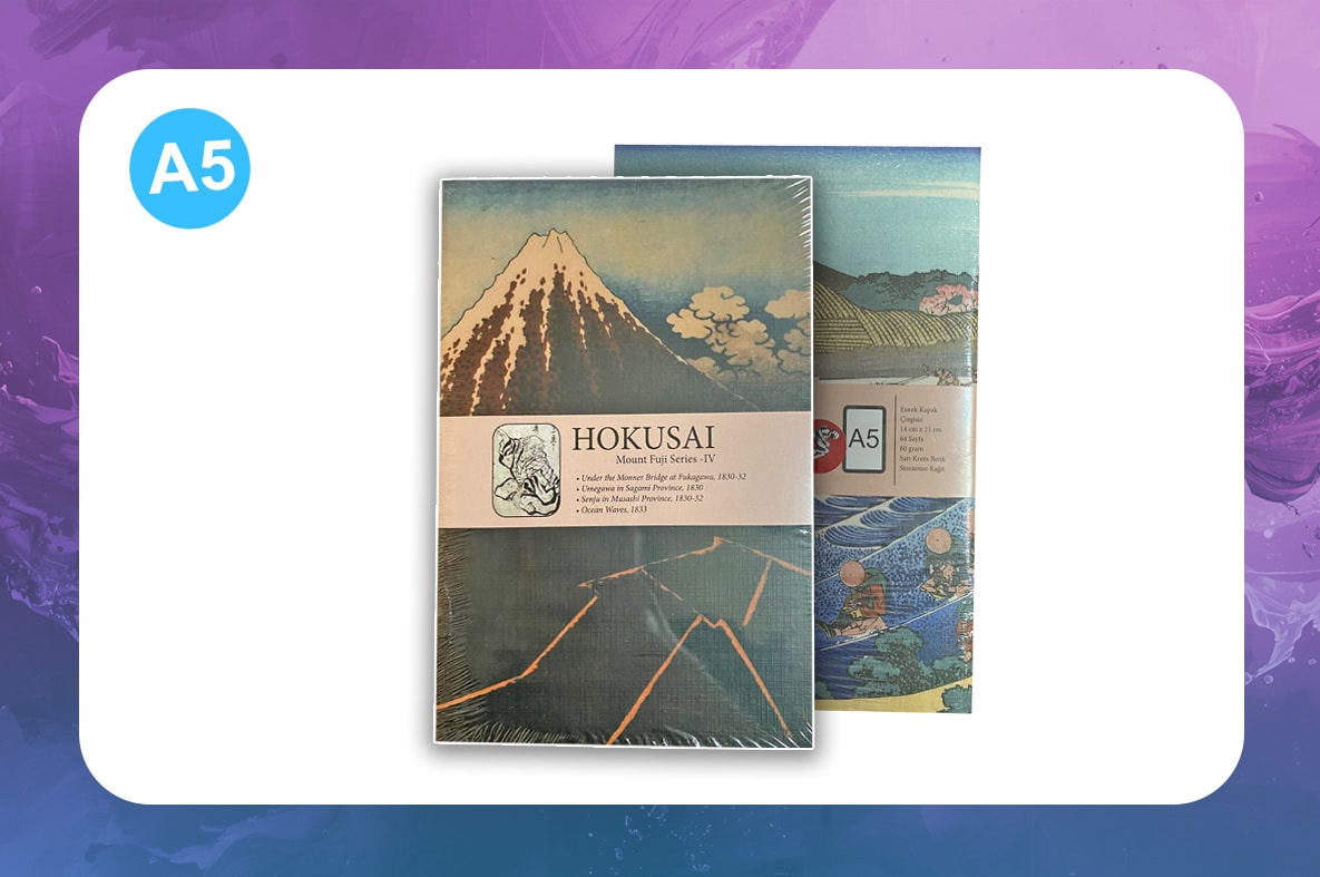 Mount Fuji Serisi - A5 / Hokusai Dörtlü Defter Seti