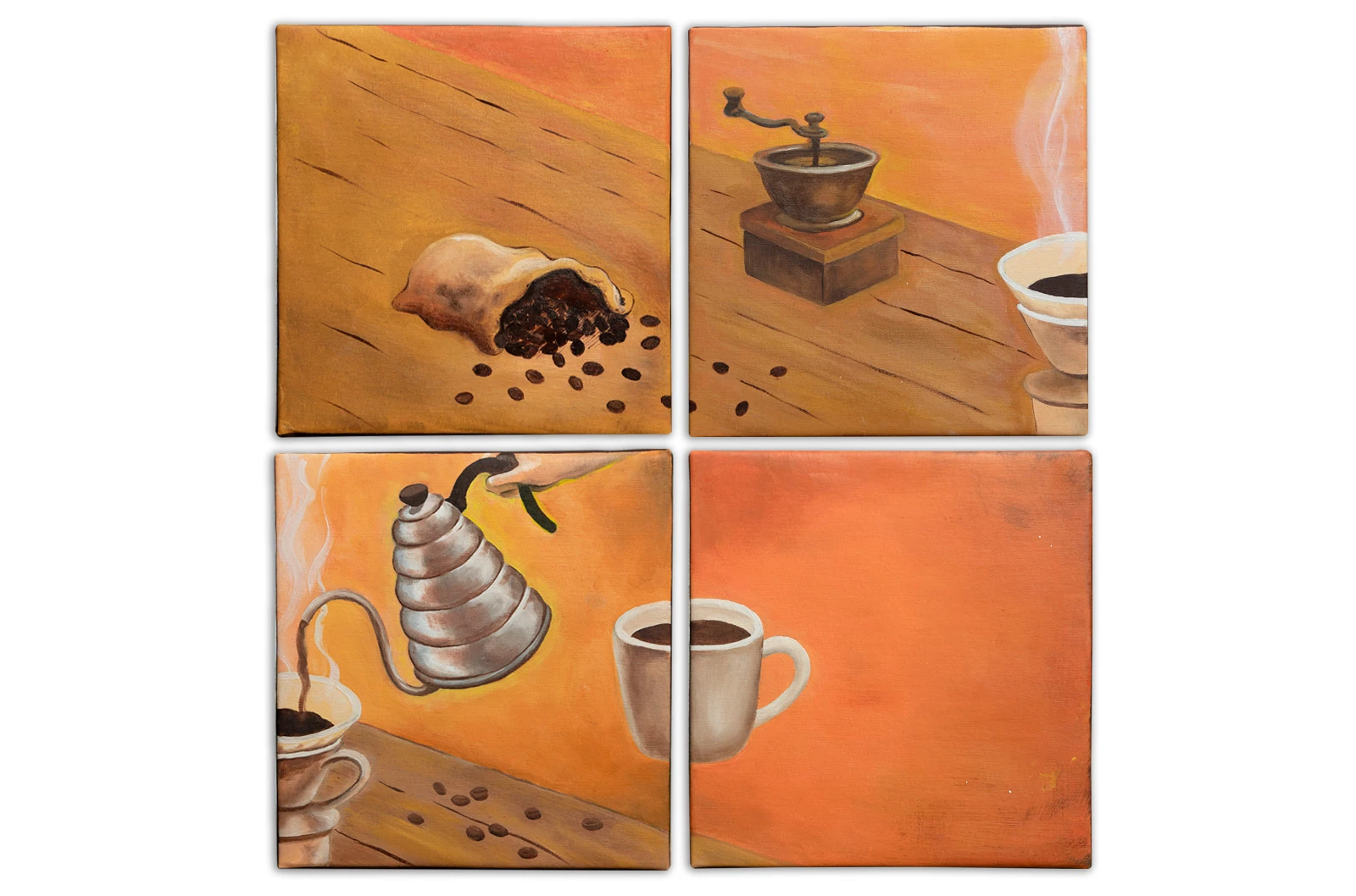 Óleo "Del Grano al Ritual" Set de 4