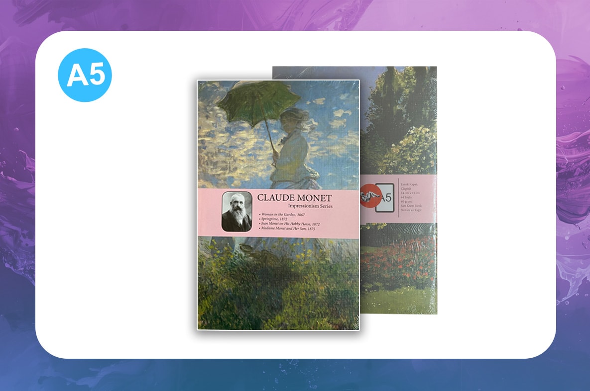 Impressionism Series - A5 / Claude Monet Dörtlü Defter Seti
