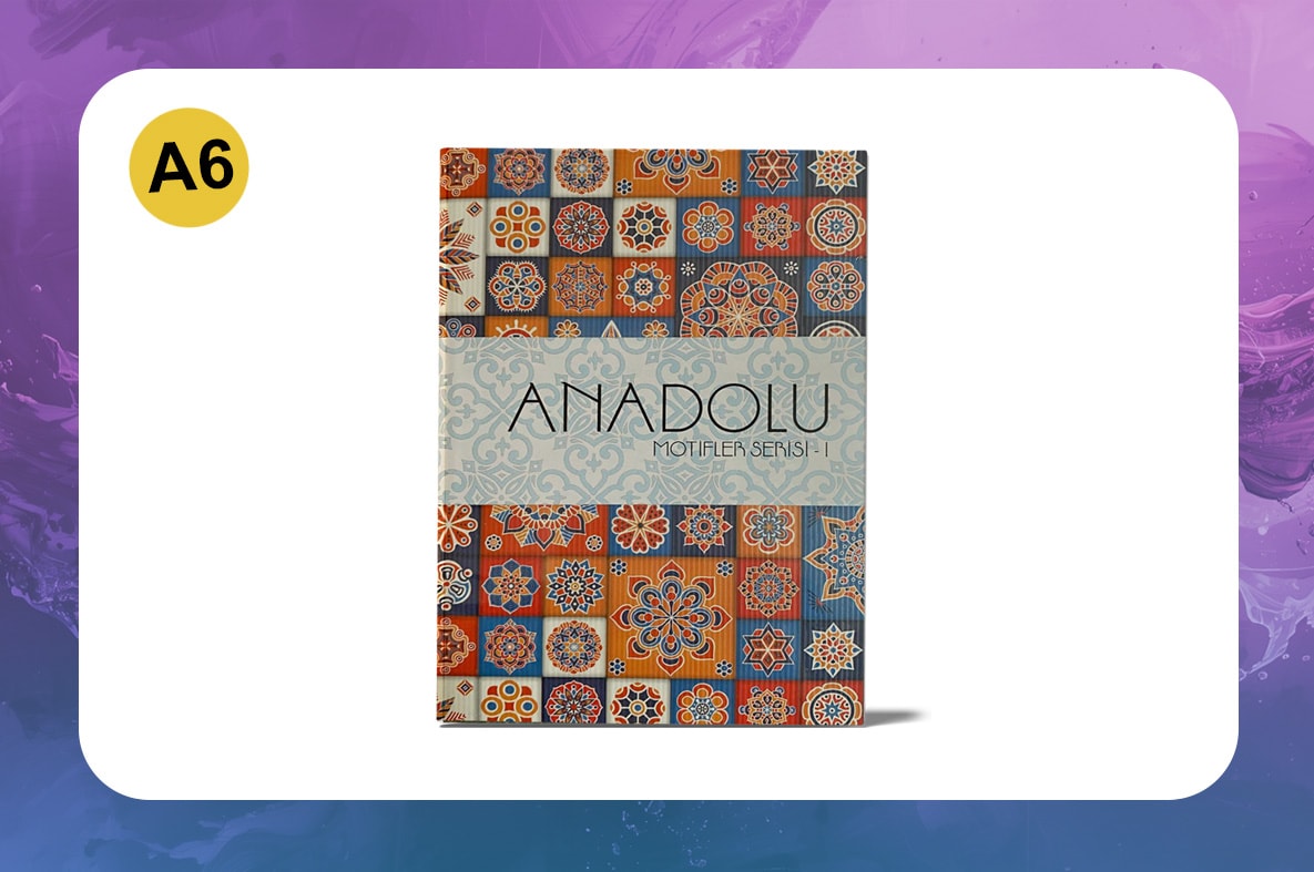 Anadolu Motifleri - A6 / Dörtlü Defter Seti