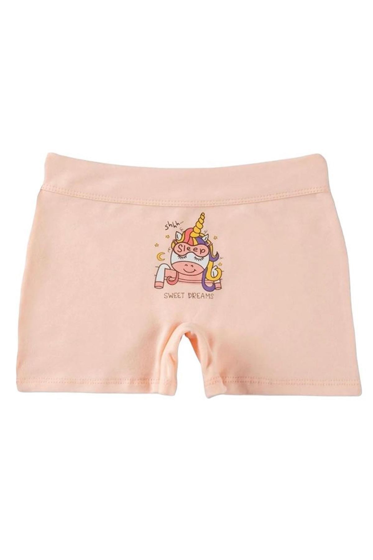 Baykar Karışık Desen 3lü Kız Çocuk Boxer Seti 5693