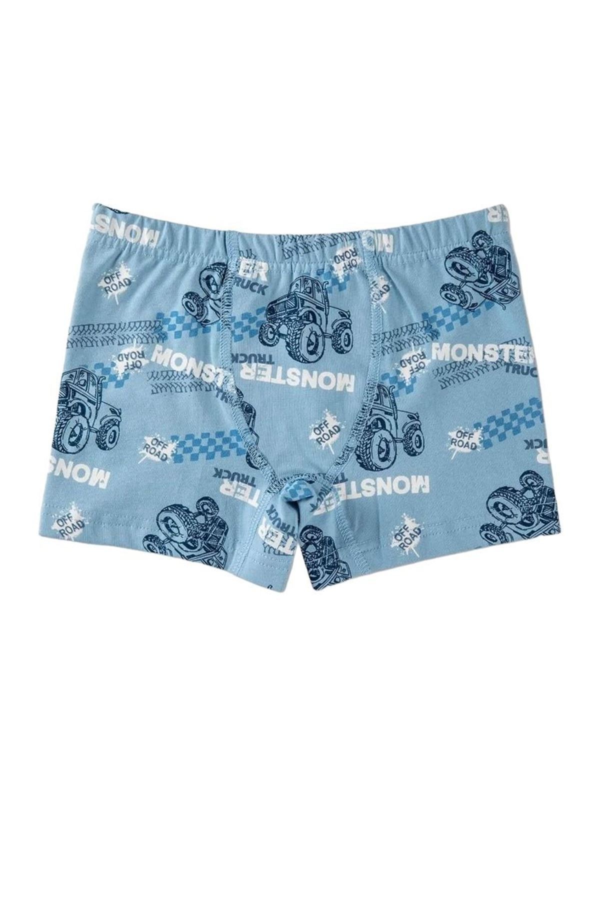 Baykar Karışık Desen 3lü Erkek Çocuk Boxer Seti 3378
