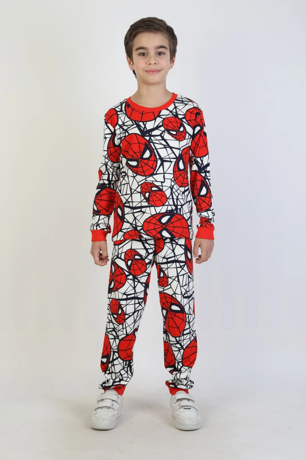 İSOB Ör. Adam Desenli İnterlok %100 Pamuk Erkek Çocuk Pijama Takımı 3-13 Yaş 51331-51519