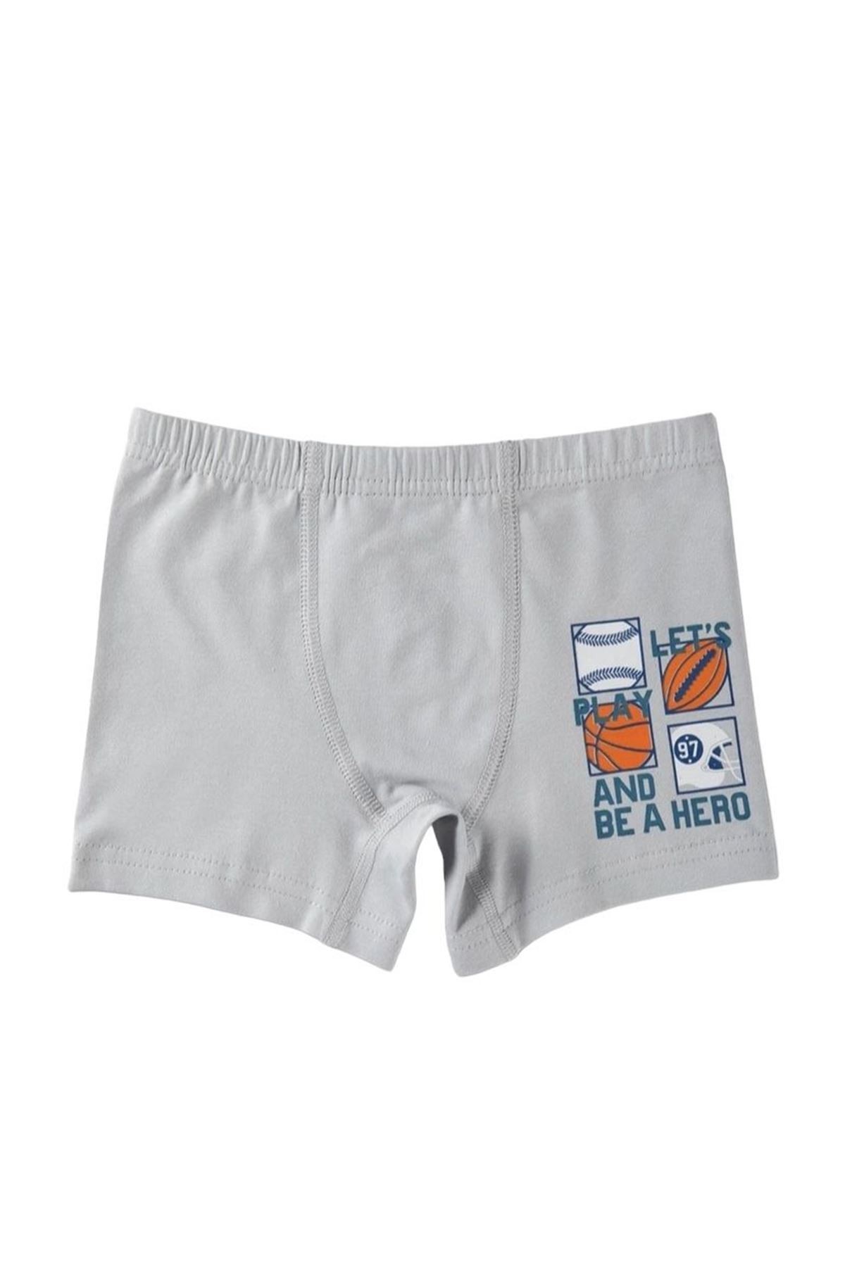 Baykar Karışık Desen 3lü Erkek Çocuk Boxer Seti 3362