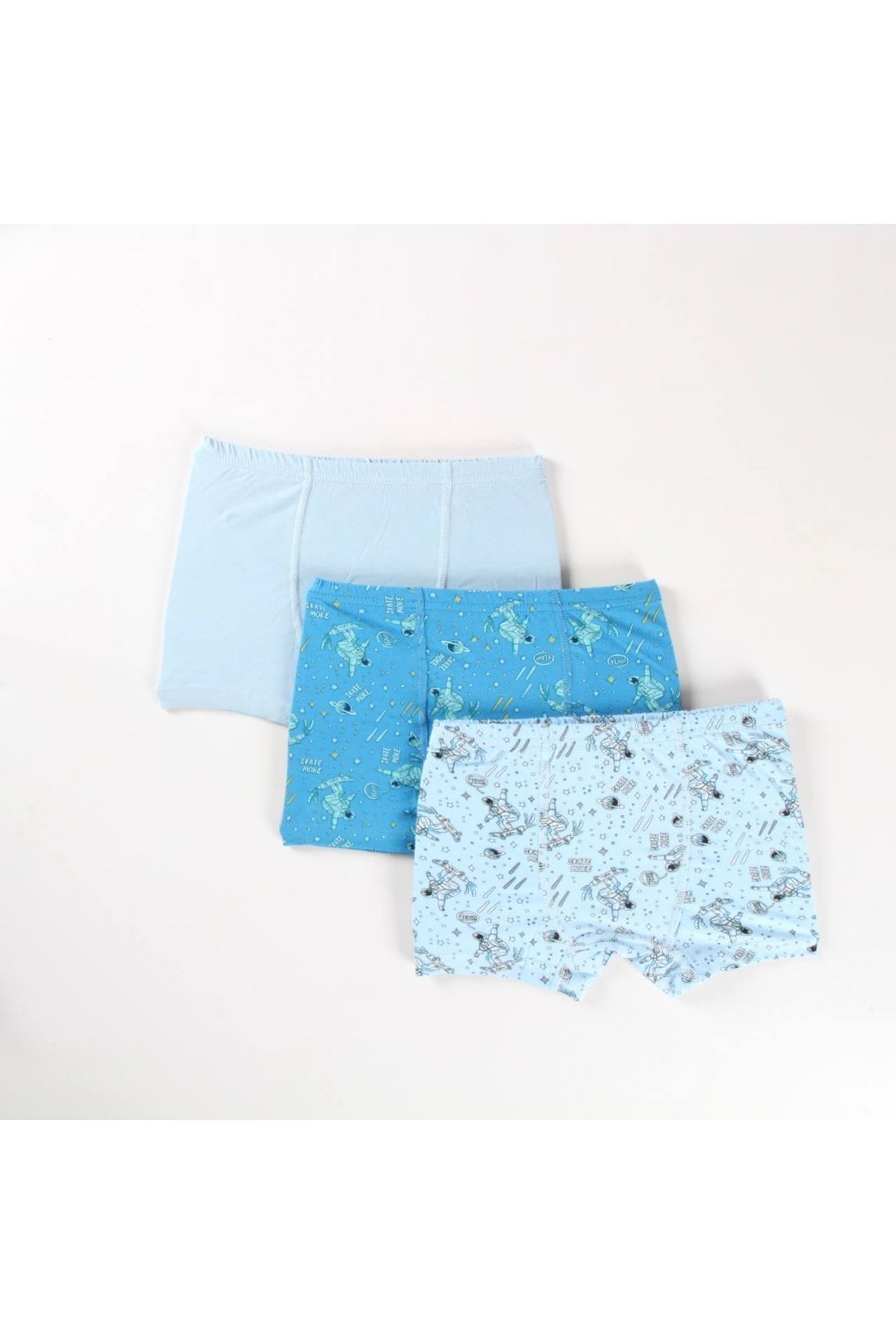 ELMAS Karışık Desen 3lü Erkek Çocuk Boxer Set B-65