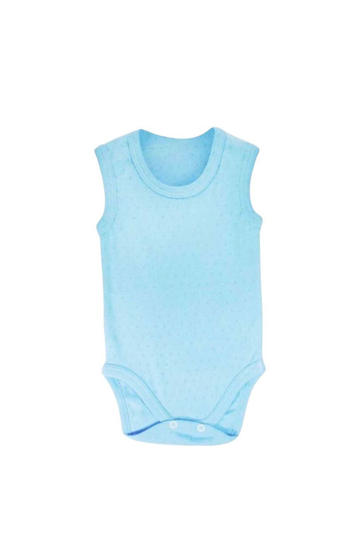 %100 Pamuk Jakarlı Çıtçıtlı Bebe Zıbın 1-9 Ay Su Yeşili 7088-SY
