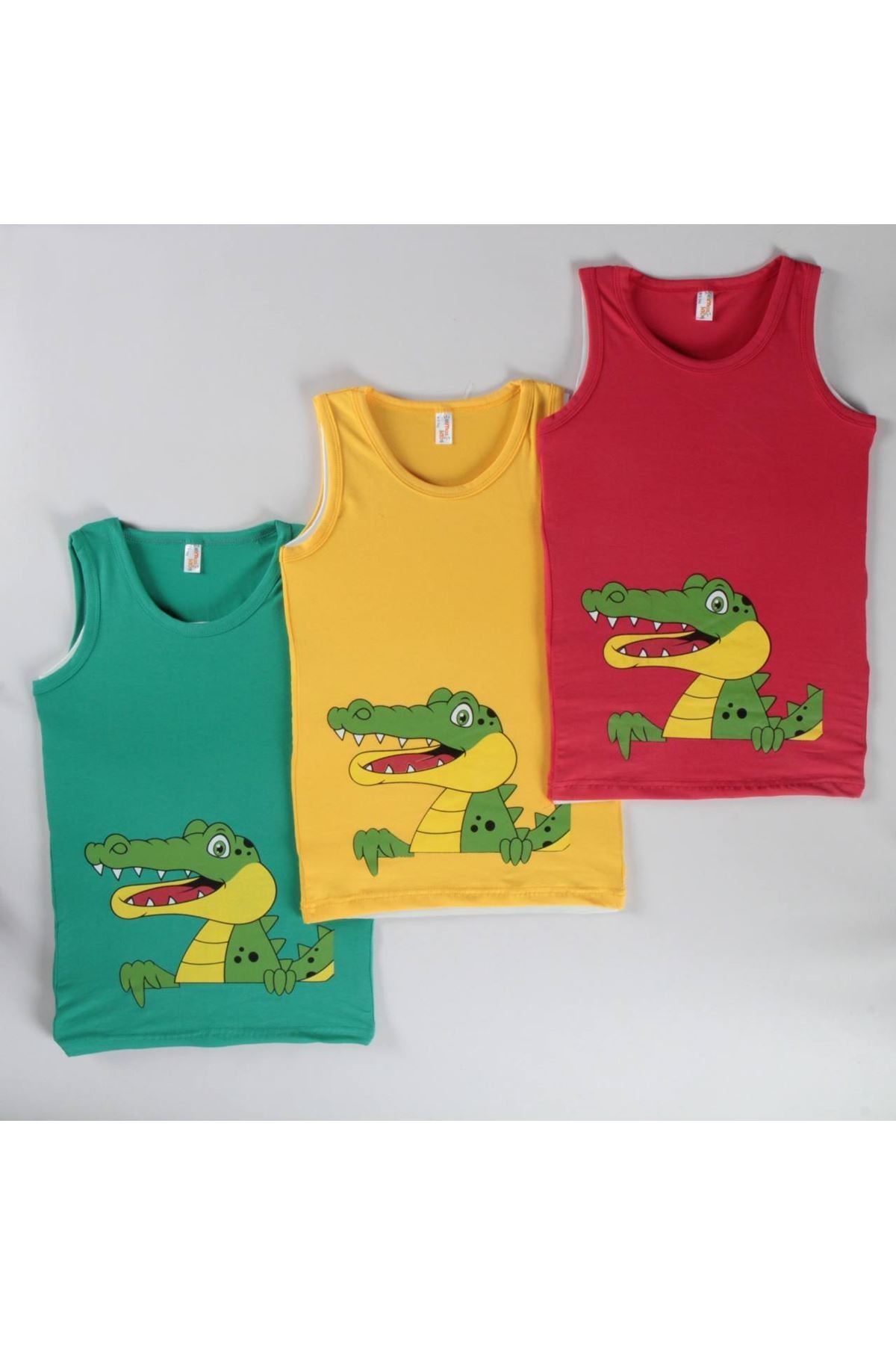 ELMAS Karışık Desen 3lü Erkek Çocuk Atlet Set A-118