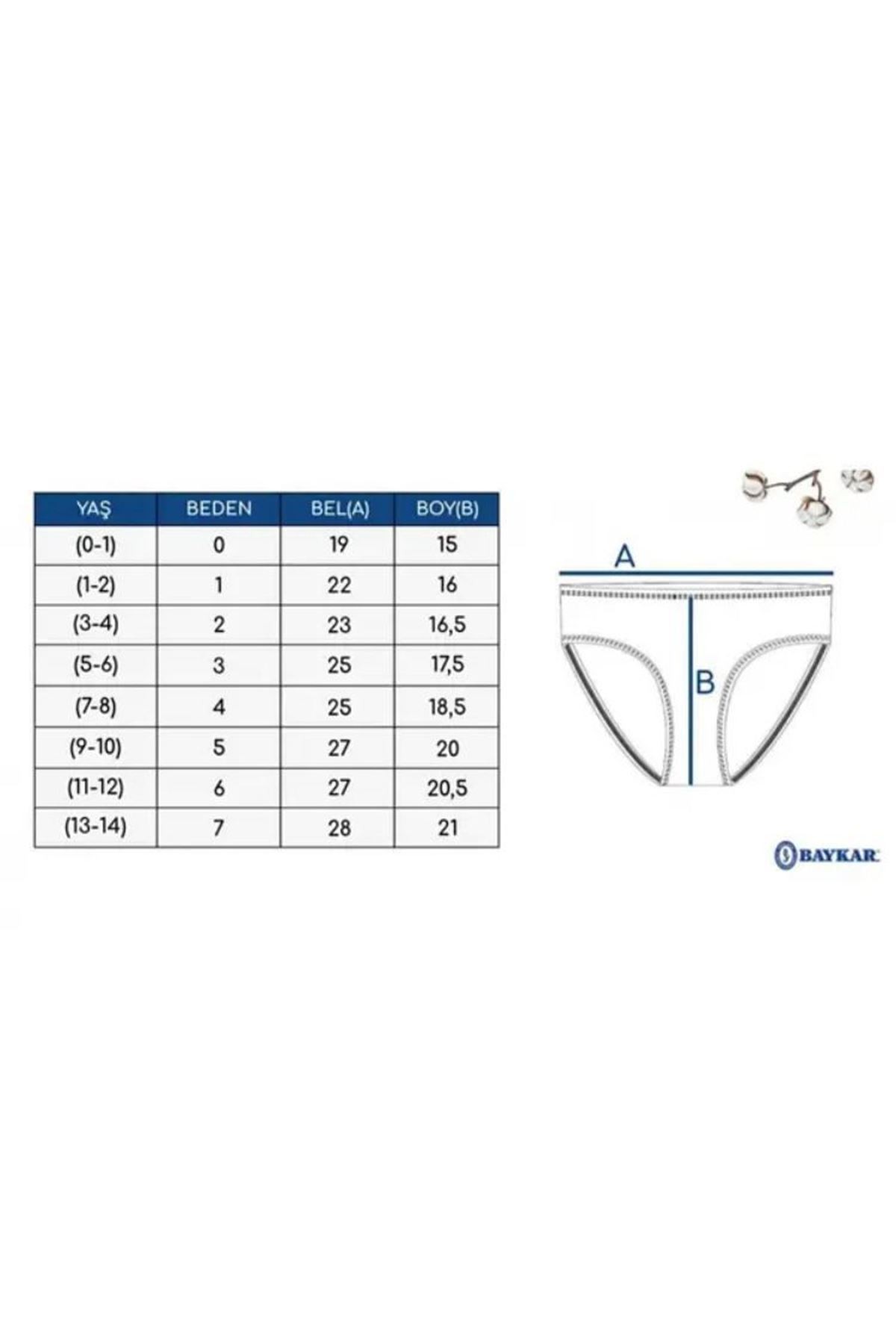 Baykar Karışık Desen 3lü Erkek Çocuk Slip Seti 3421