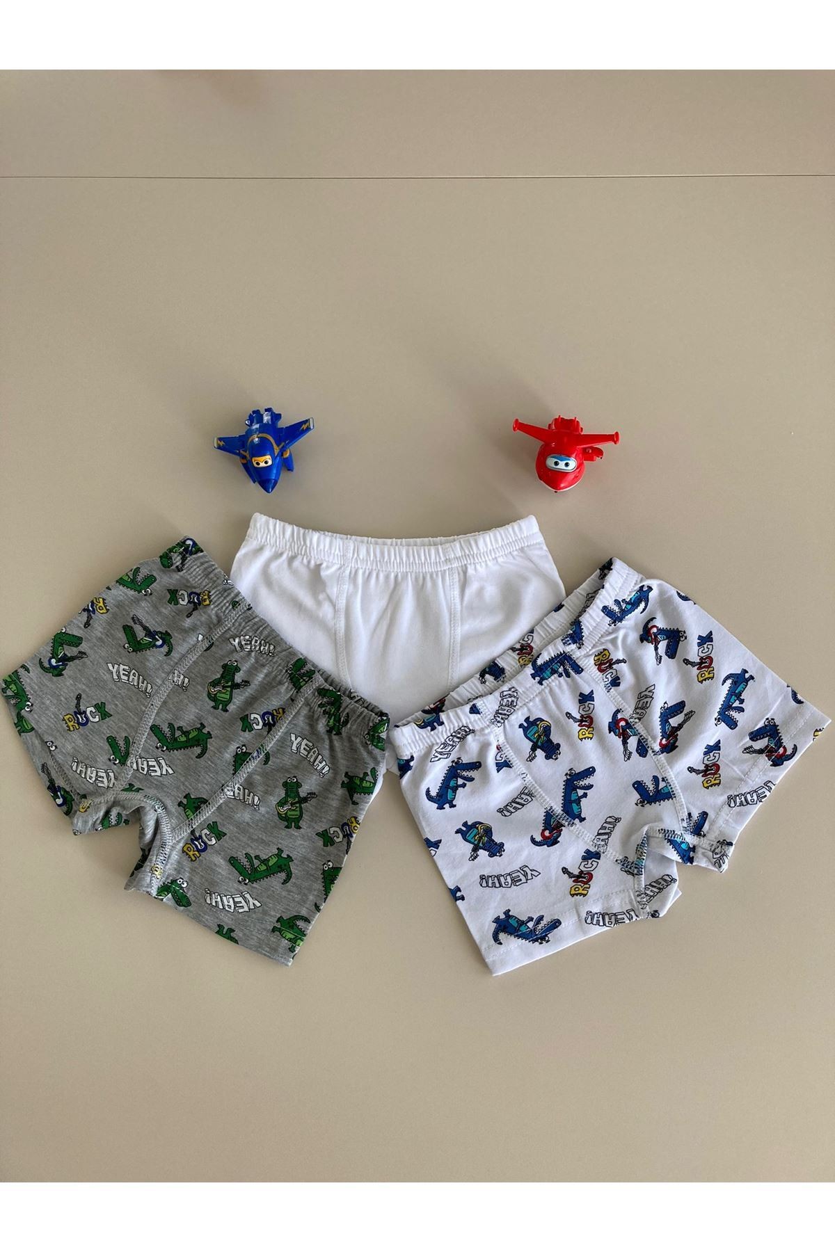 ELMAS Karışık Desen 3lü Erkek Çocuk Boxer Set B-62