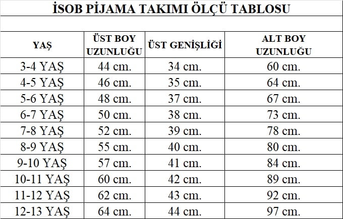 İSOB Gri Yeni Yıl Desenli %100 Pamuk Kız ve Erkek Çocuk Pijama Takımı 3-13 Yaş 51509