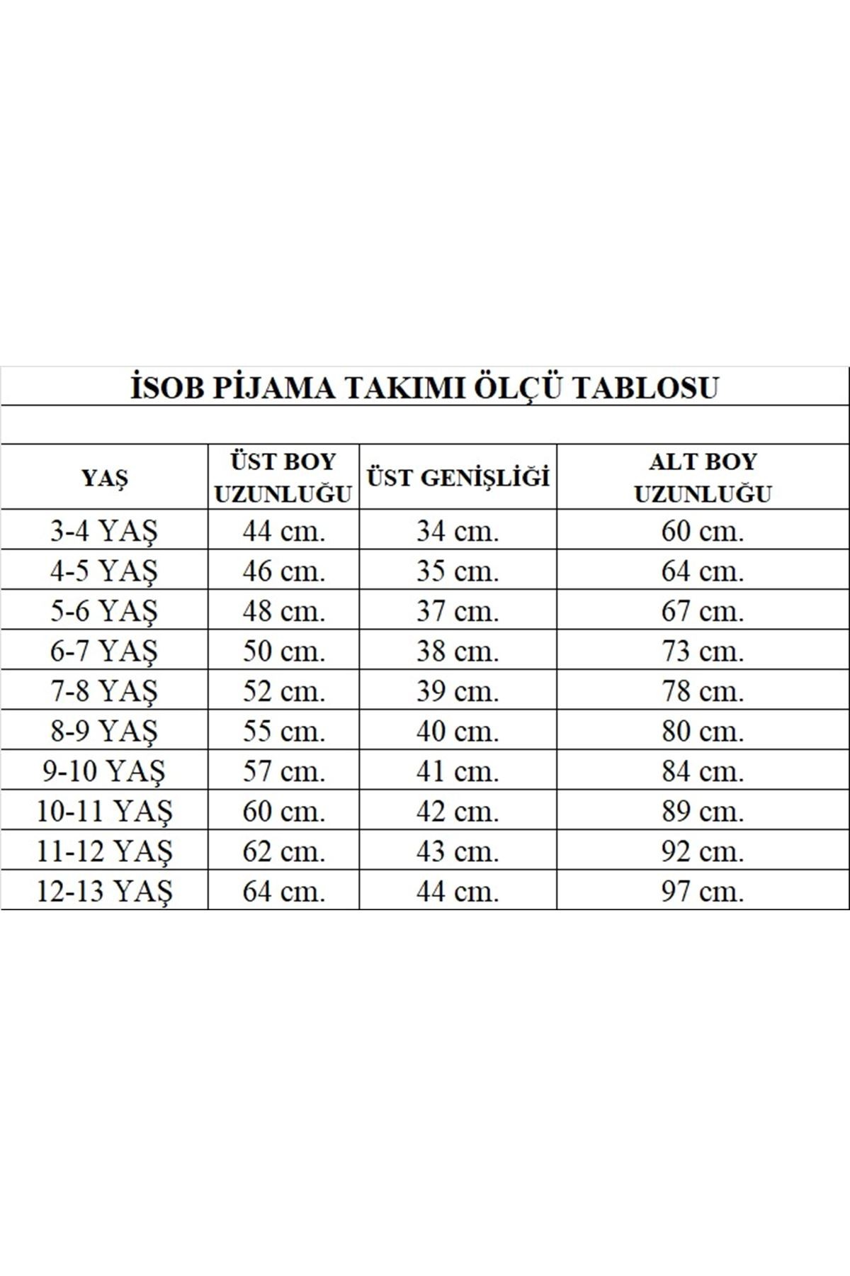 İSOB Pembe Ananas Desenli %100 Pamuk Kız Çocuk Pijama Takımı 3-13 Yaş 51204-51405-P
