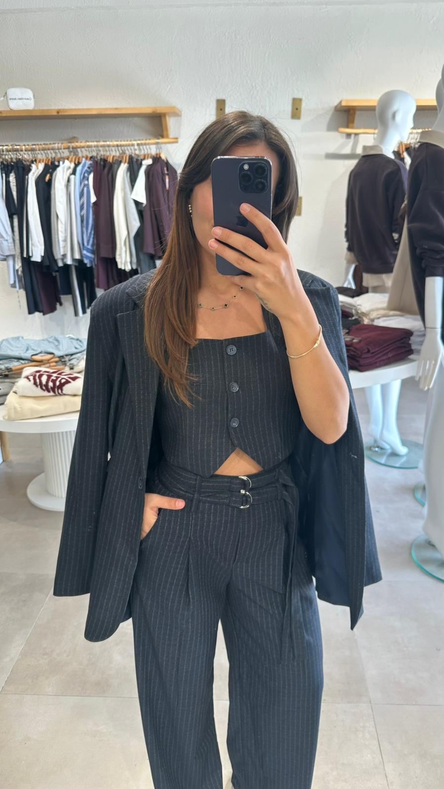 Çizgili Blazer 