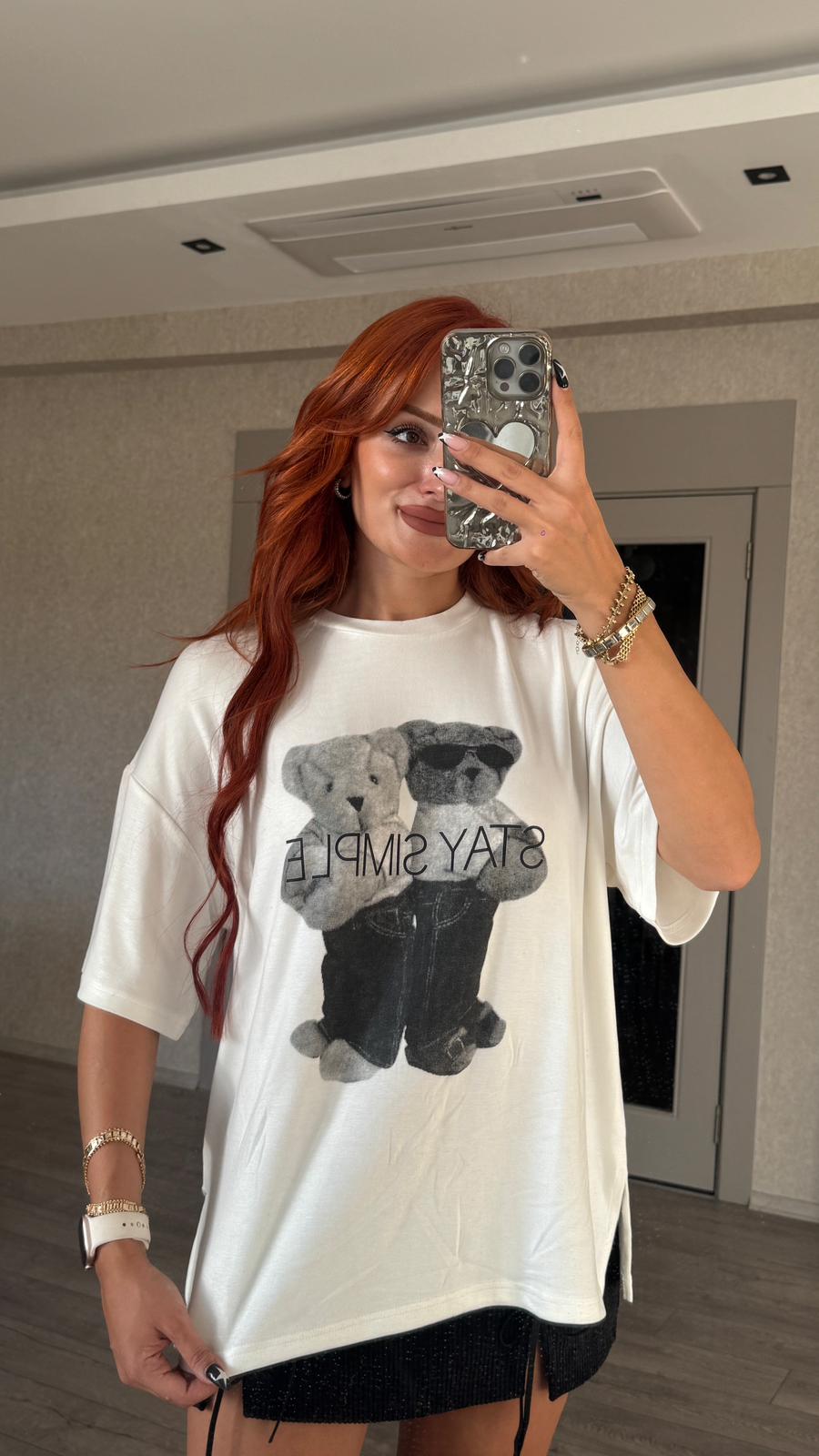 Ayıcık Baskılı Tshirt 