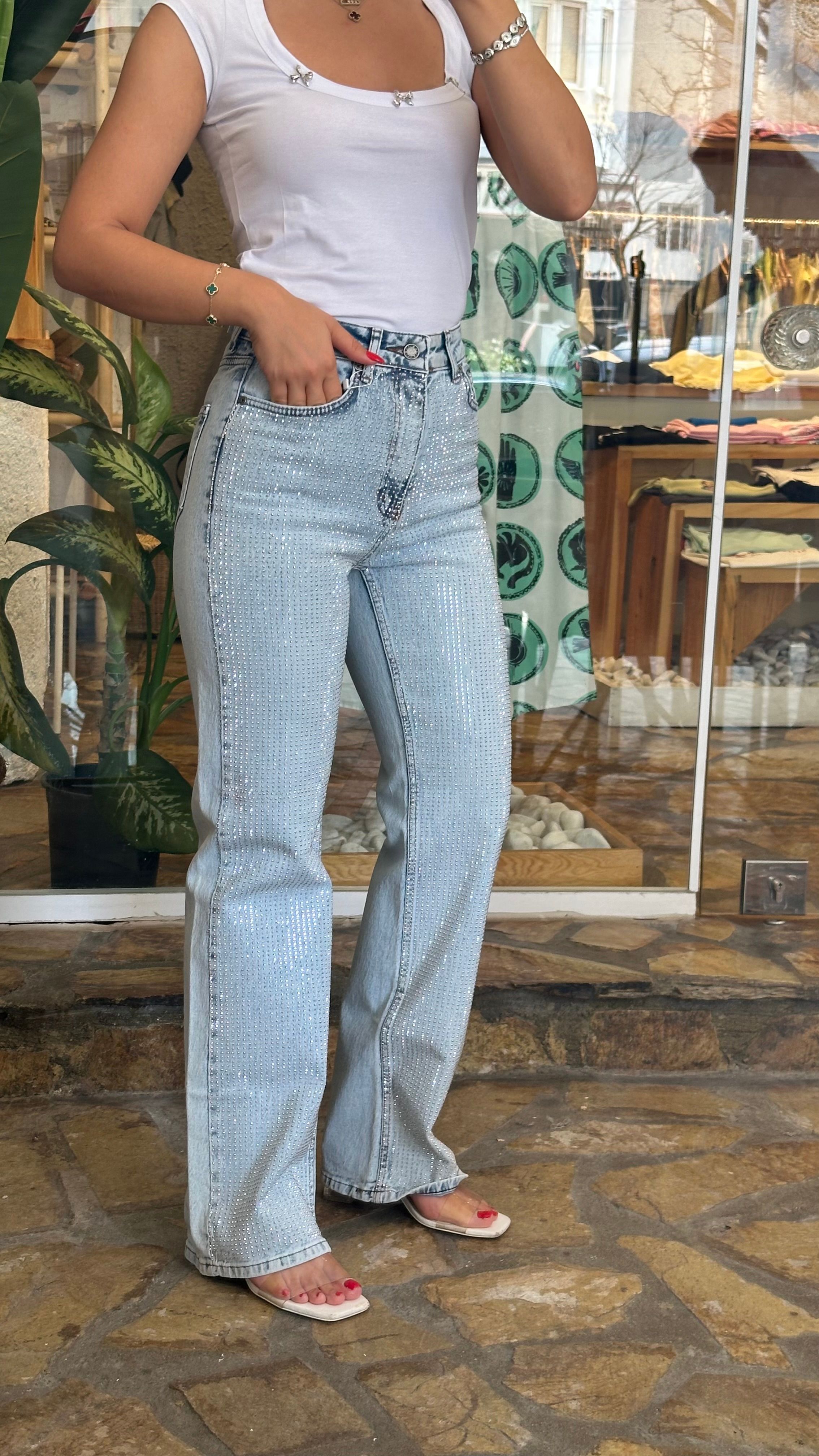 Parıltılı jean 