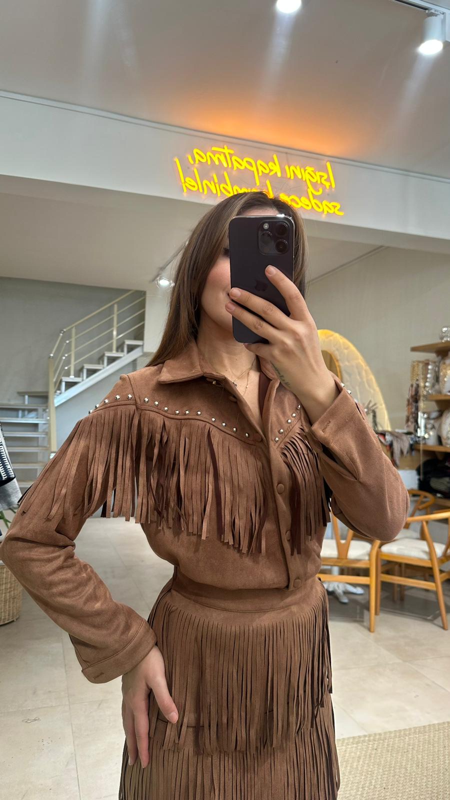 Süet Ceket - kahverengi