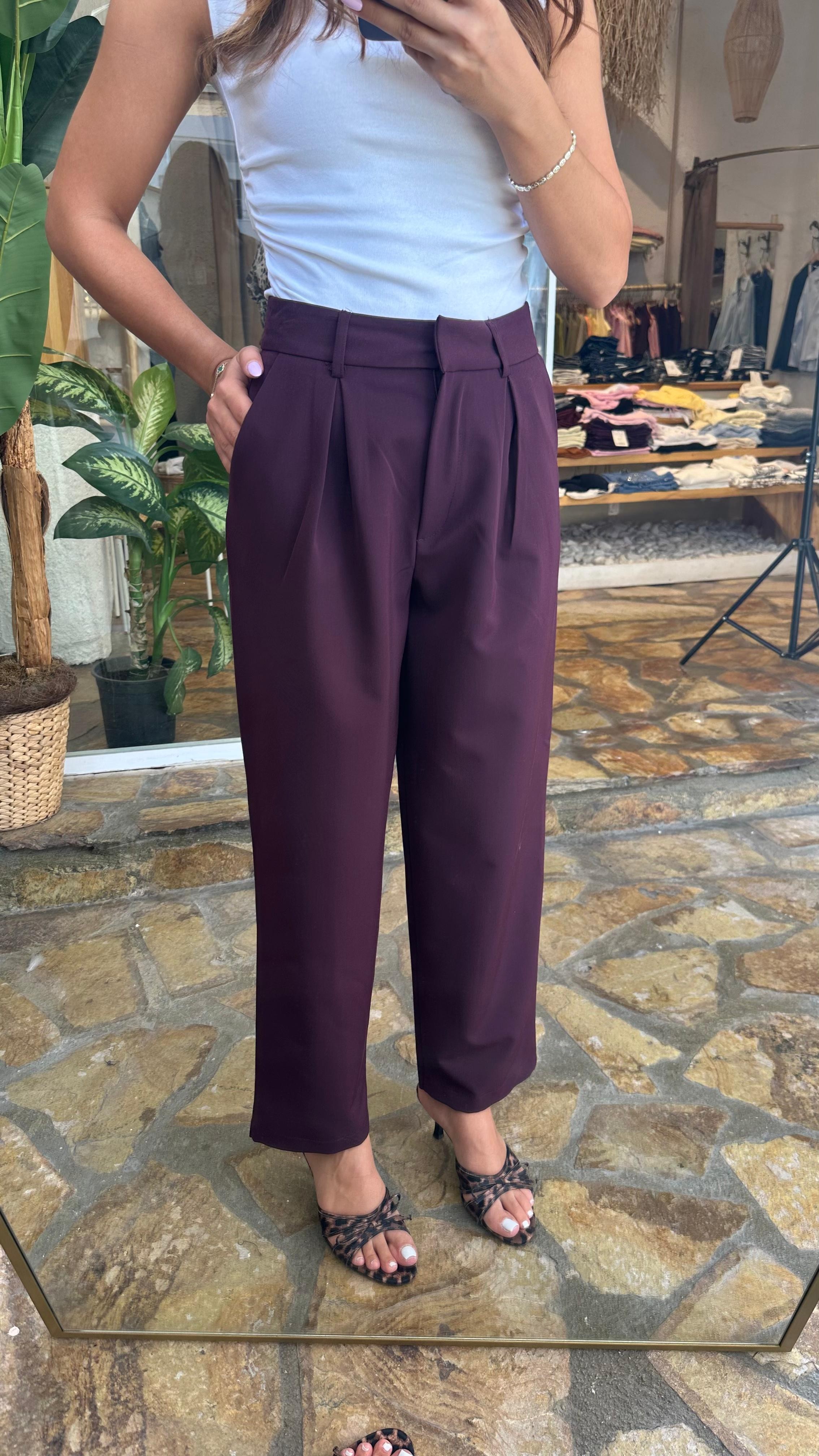 Havuç Model Pantolon  - Bordo