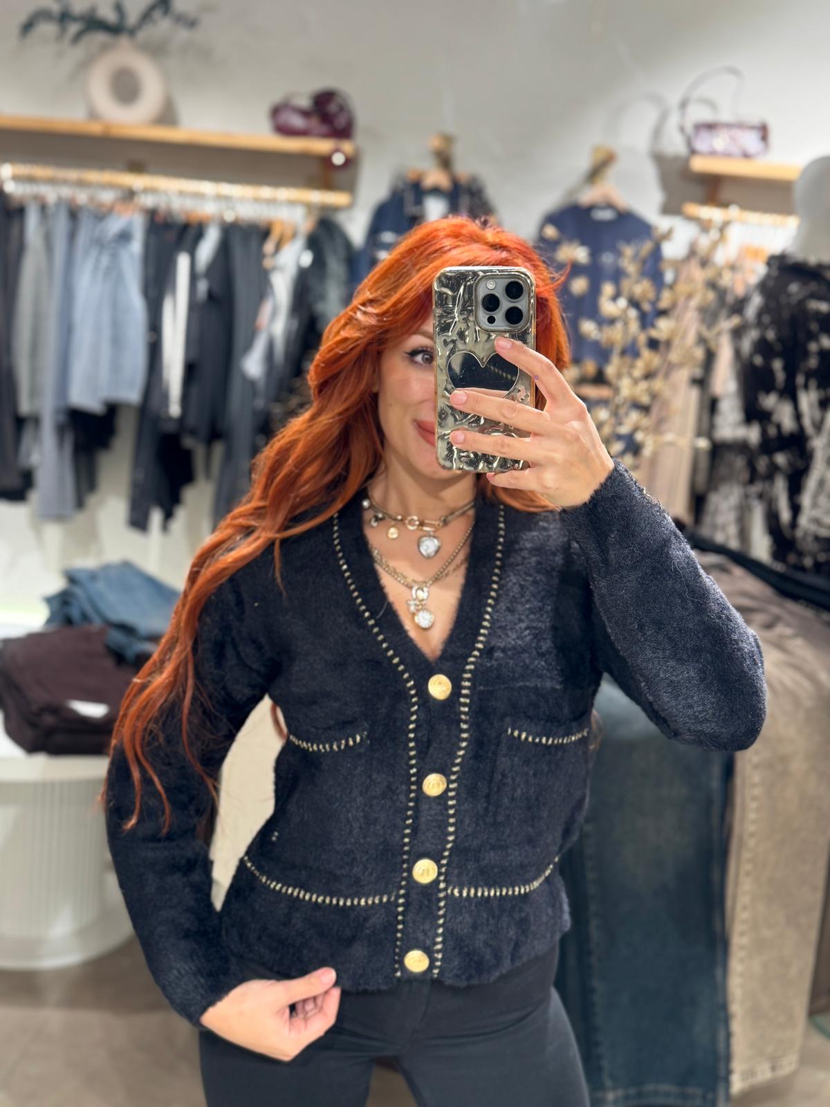 Yumoş Hırka - siyah