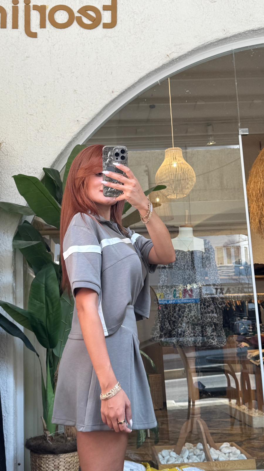 İçi Şortlu Etek Gömlek Takım