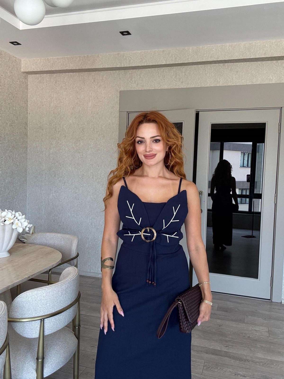 Yaprak Desen Tasarım Elbise