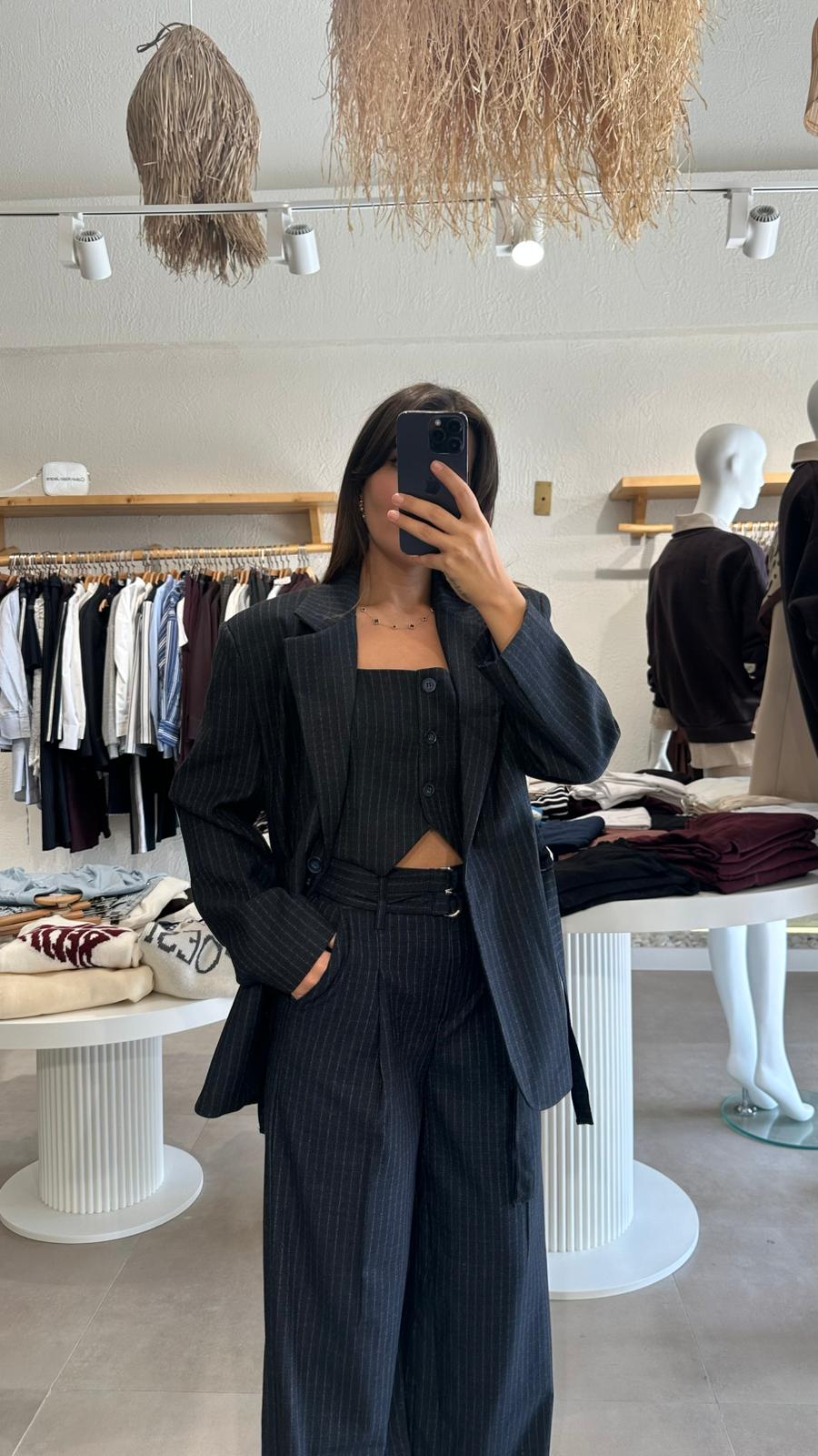 Çizgili Blazer 