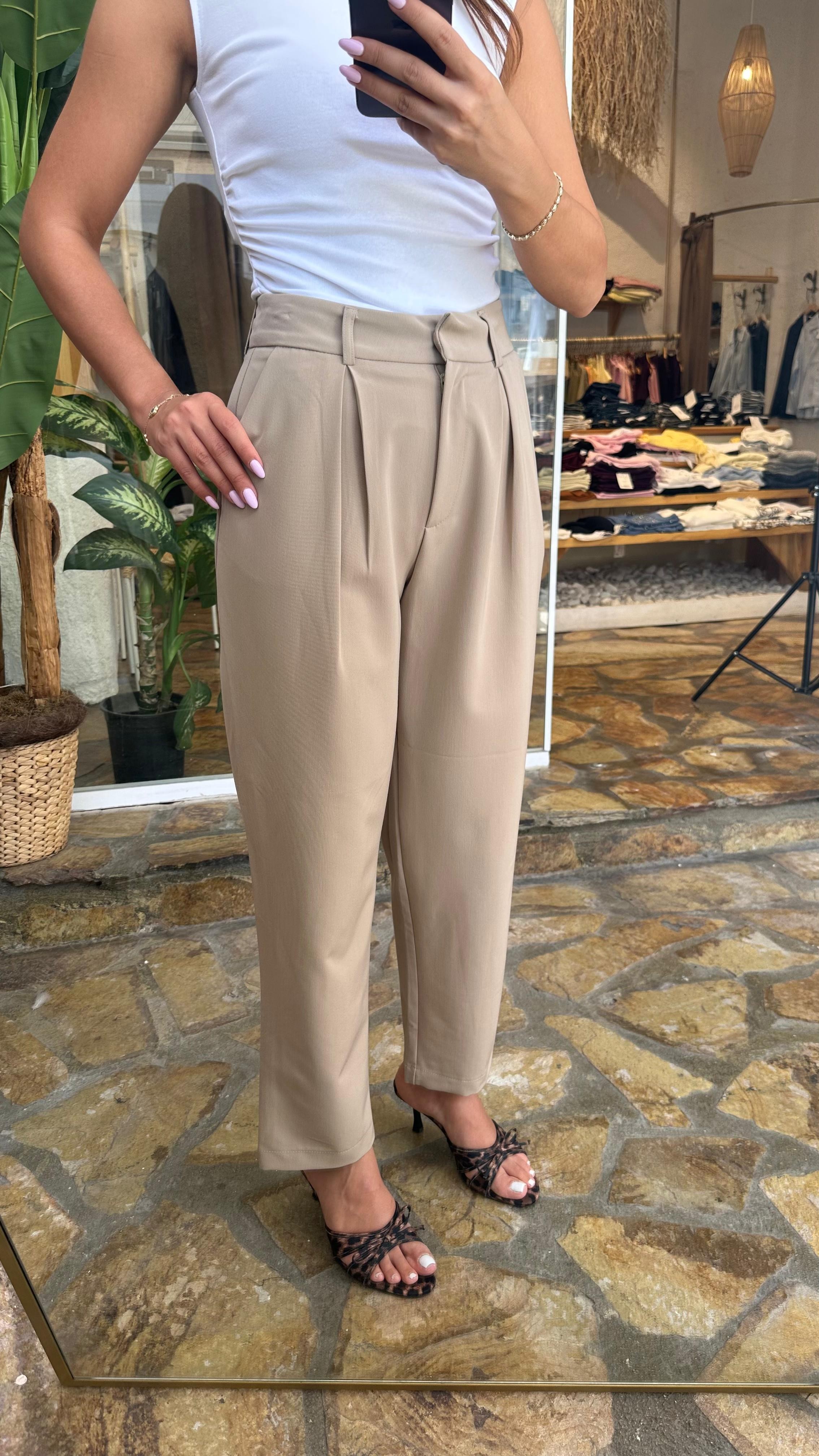 Havuç Model Pantolon  - Bej