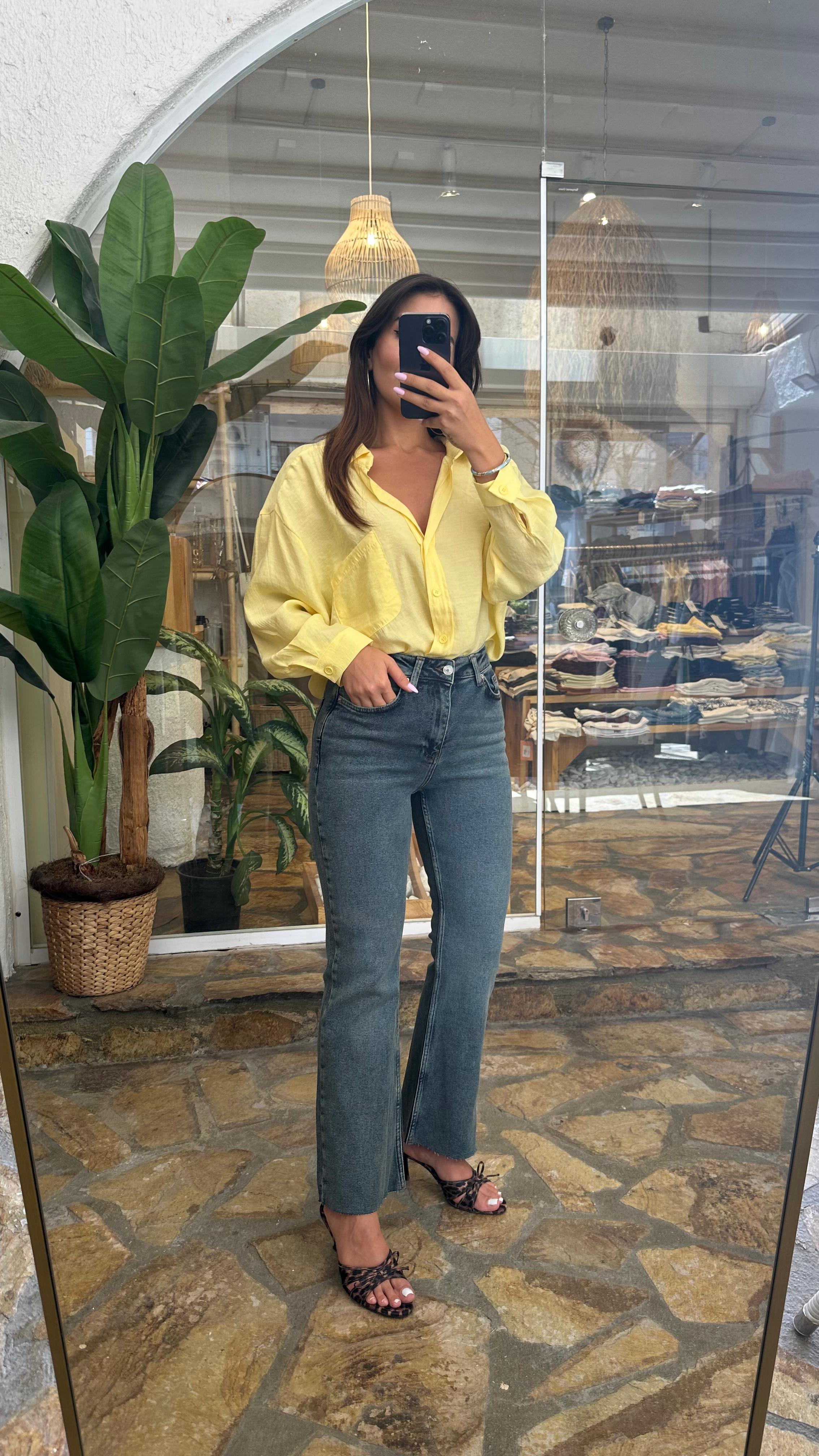 Flare Paça Likralı Jean - 03