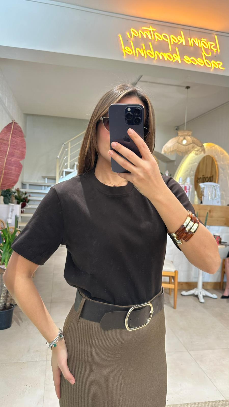 Kısa Kol Düz T-Shirt