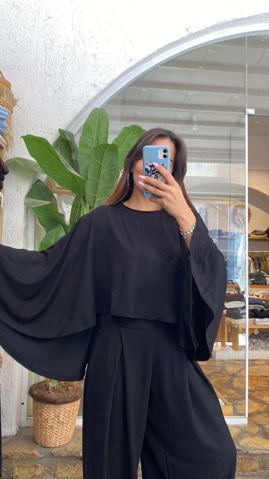 Yarasa Kol Modal Takım - siyah