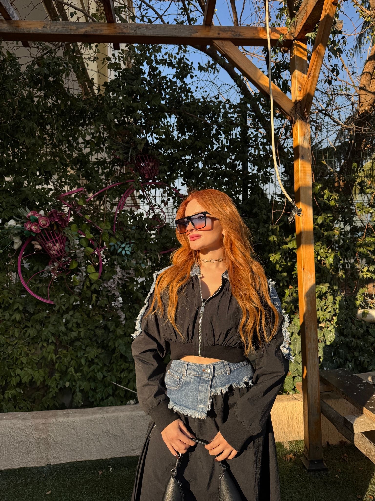 DENİM DETAY PARAŞÜT KUMAŞ CEKET
