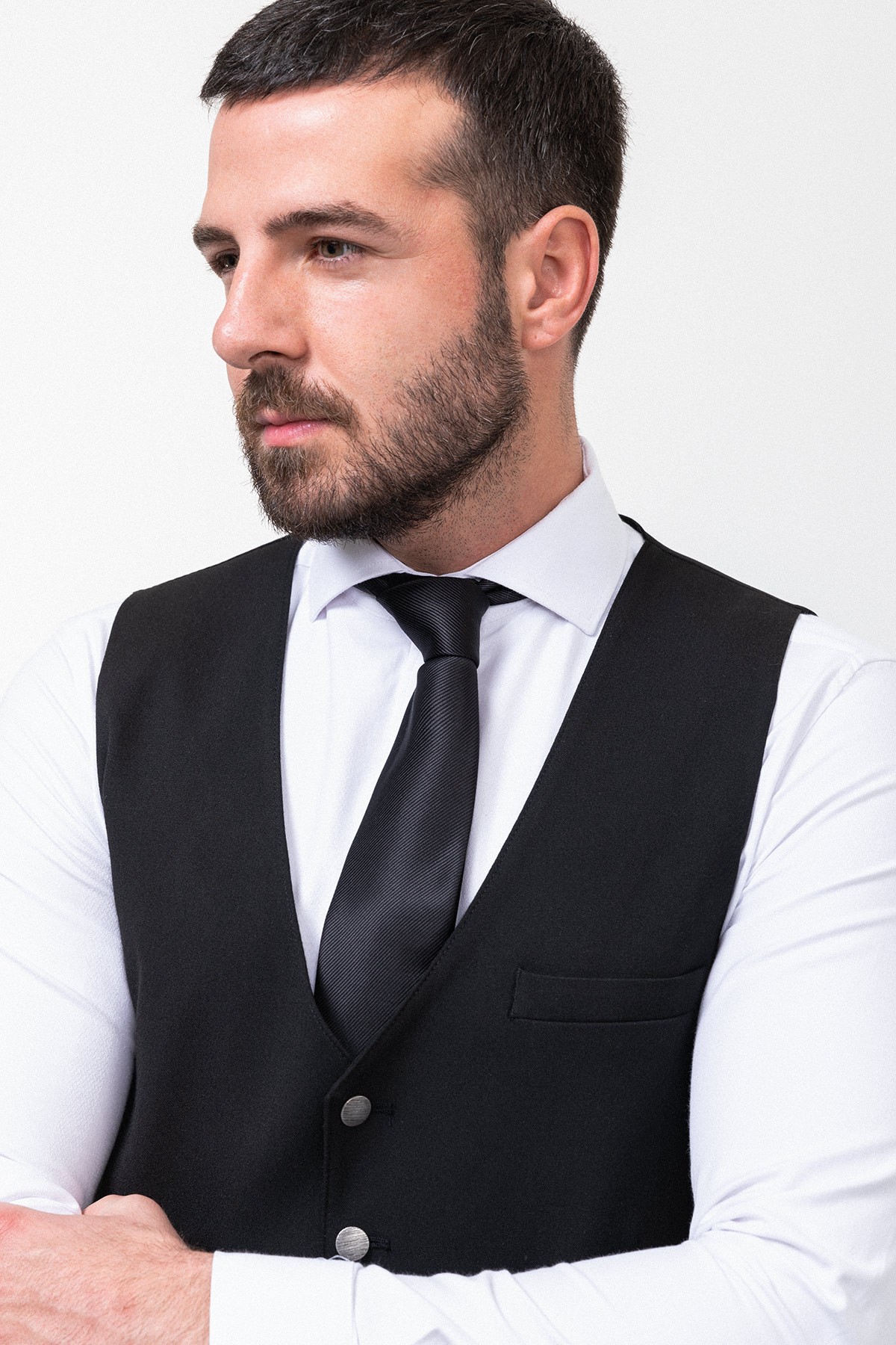 Düz Slim Fit Klasik Erkek Yelek