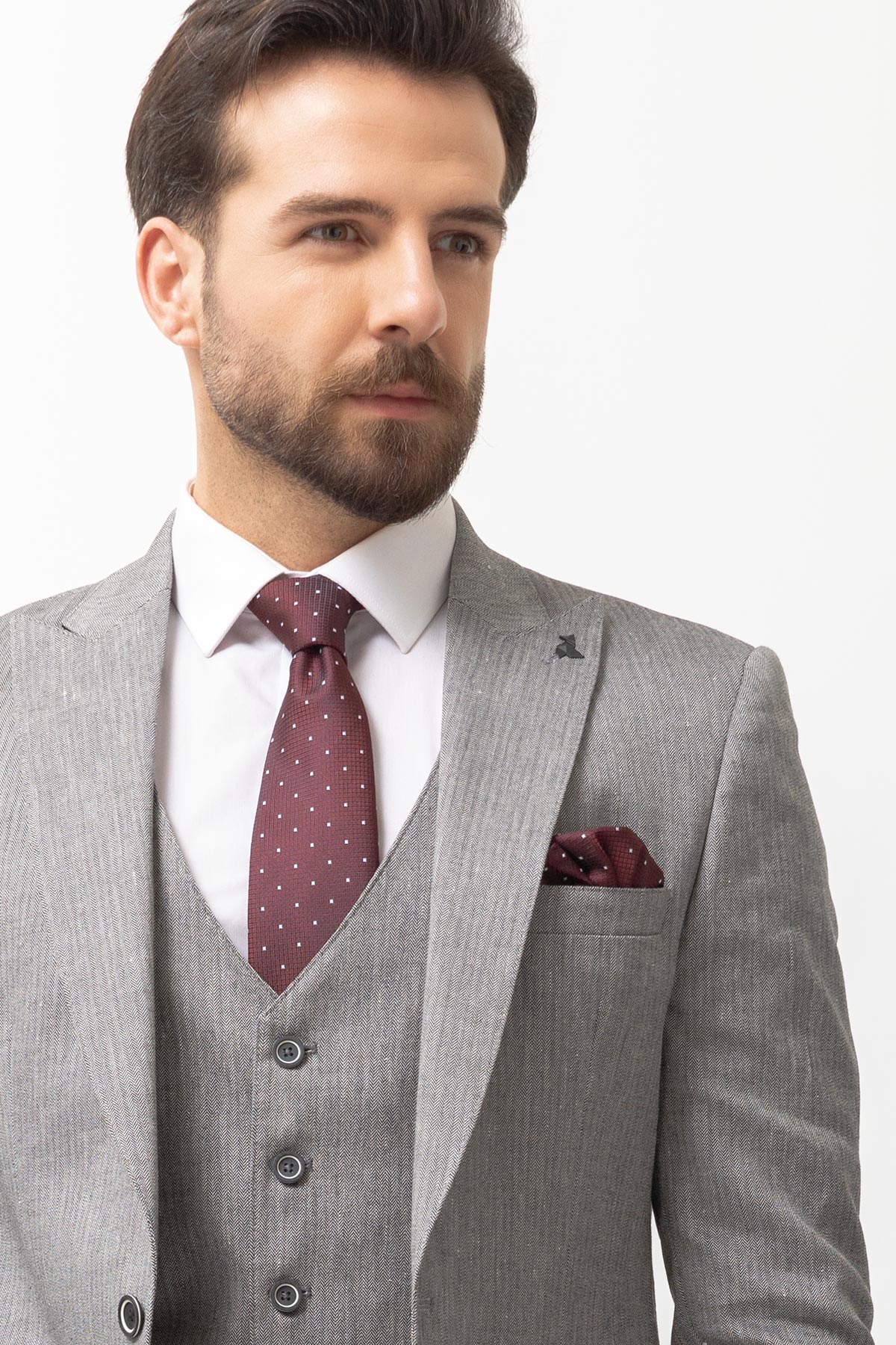 Balıksırtı Desen Takım Elbise