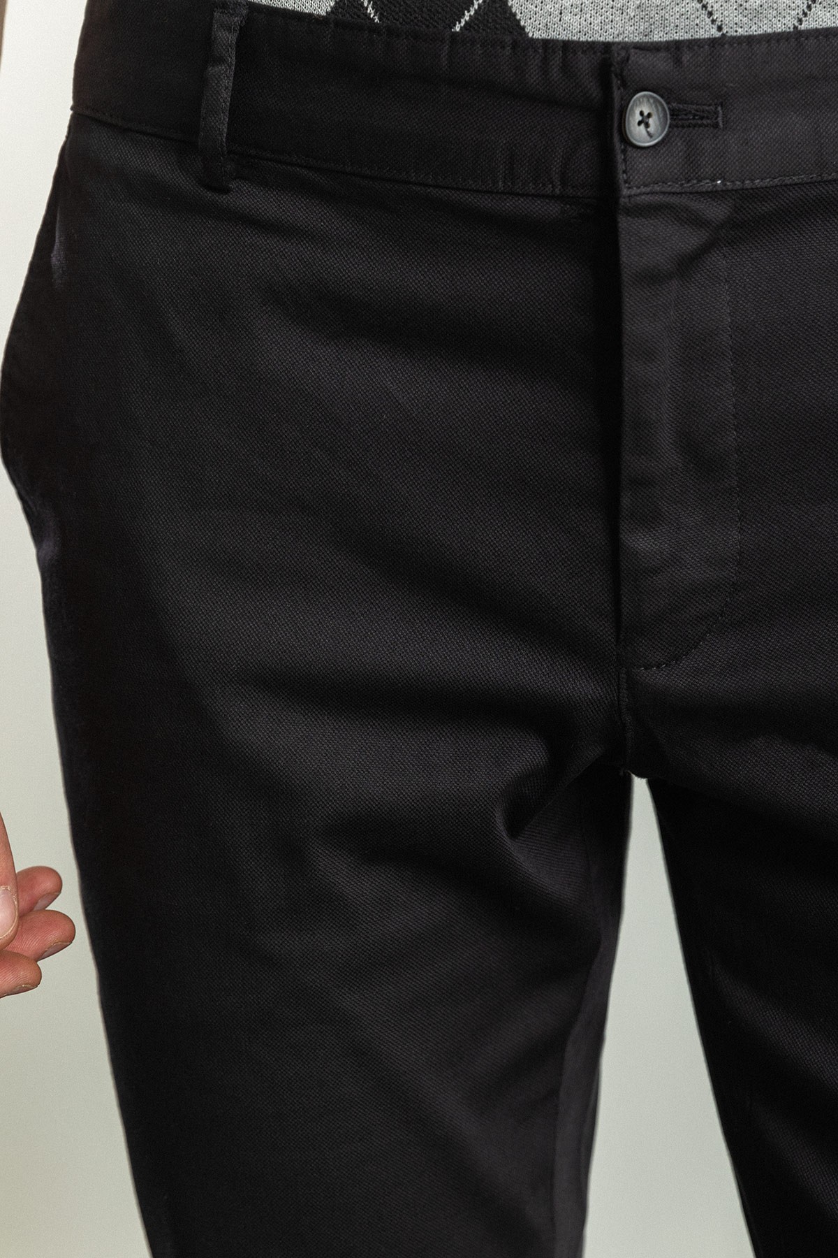 Düz Slim Fit Kanvas Erkek Pantolon