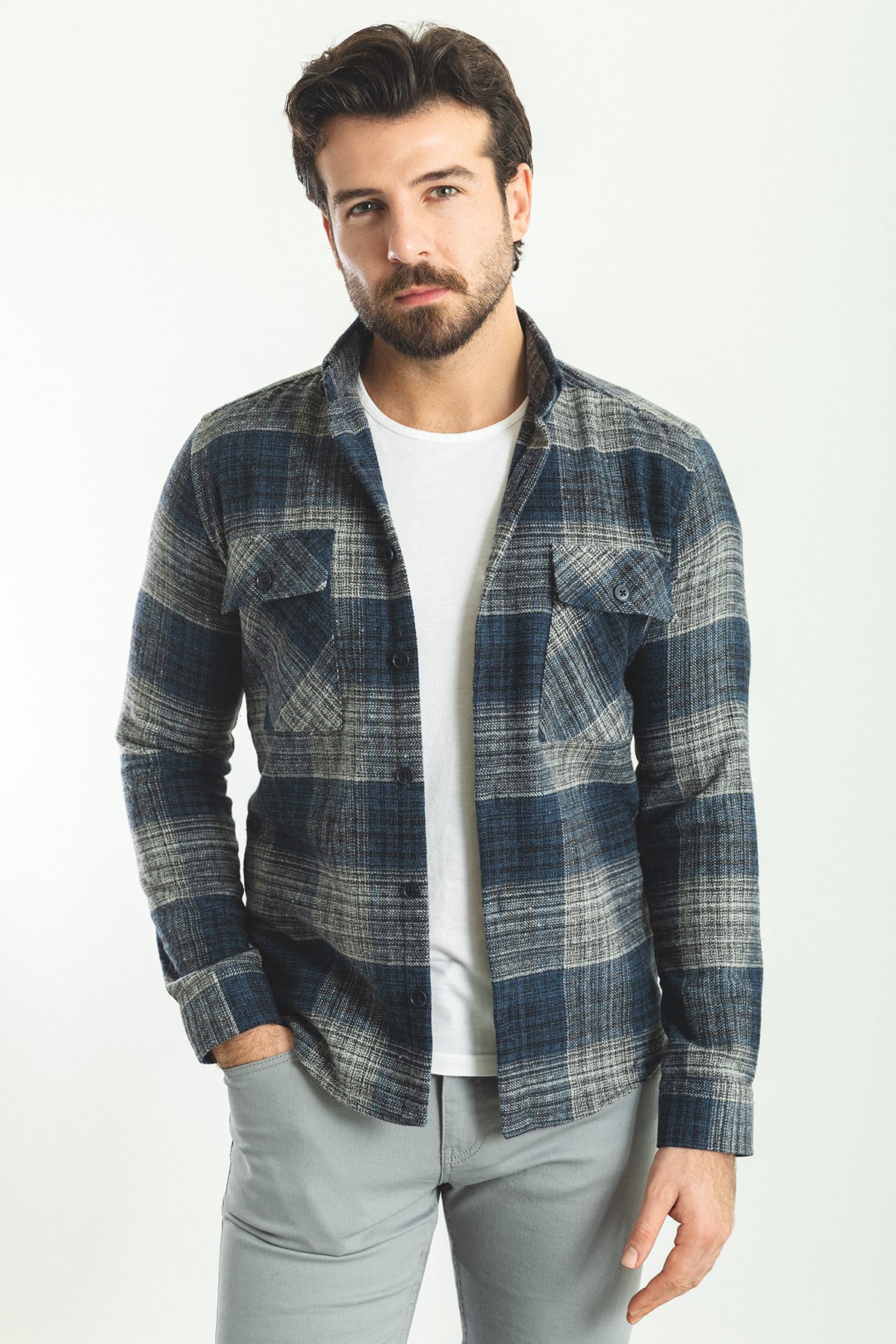 Kareli Slim Fit Oduncu Erkek Gömlek