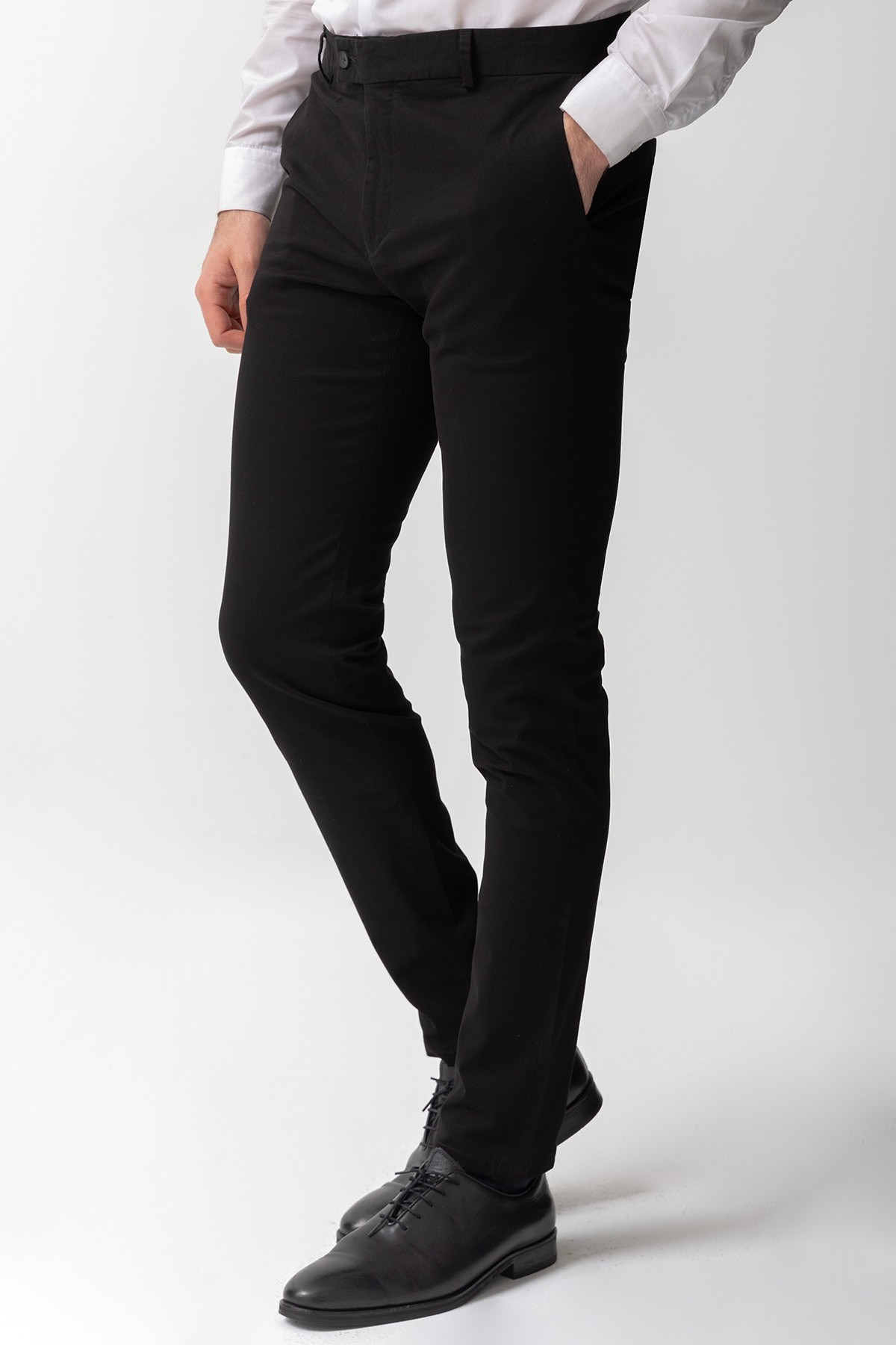 Duz Super Slim Fit Erkek Pantolon - Siyah